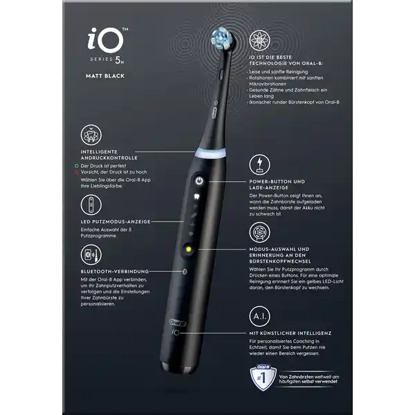Oral-B iO Series 5N Elektrische Zahnbürste Matt Black online kaufen ...