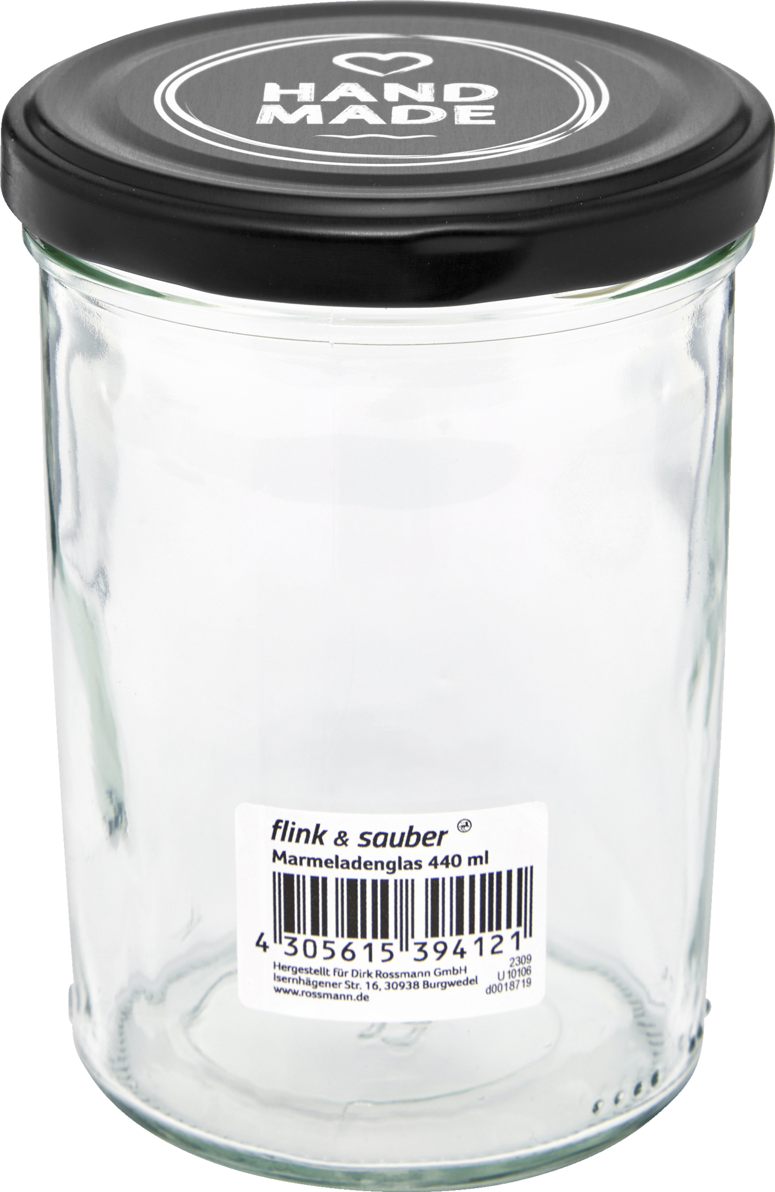 flink & sauber FLINK UND SAUBER MARMELADENGLAS 440 MILLILITER