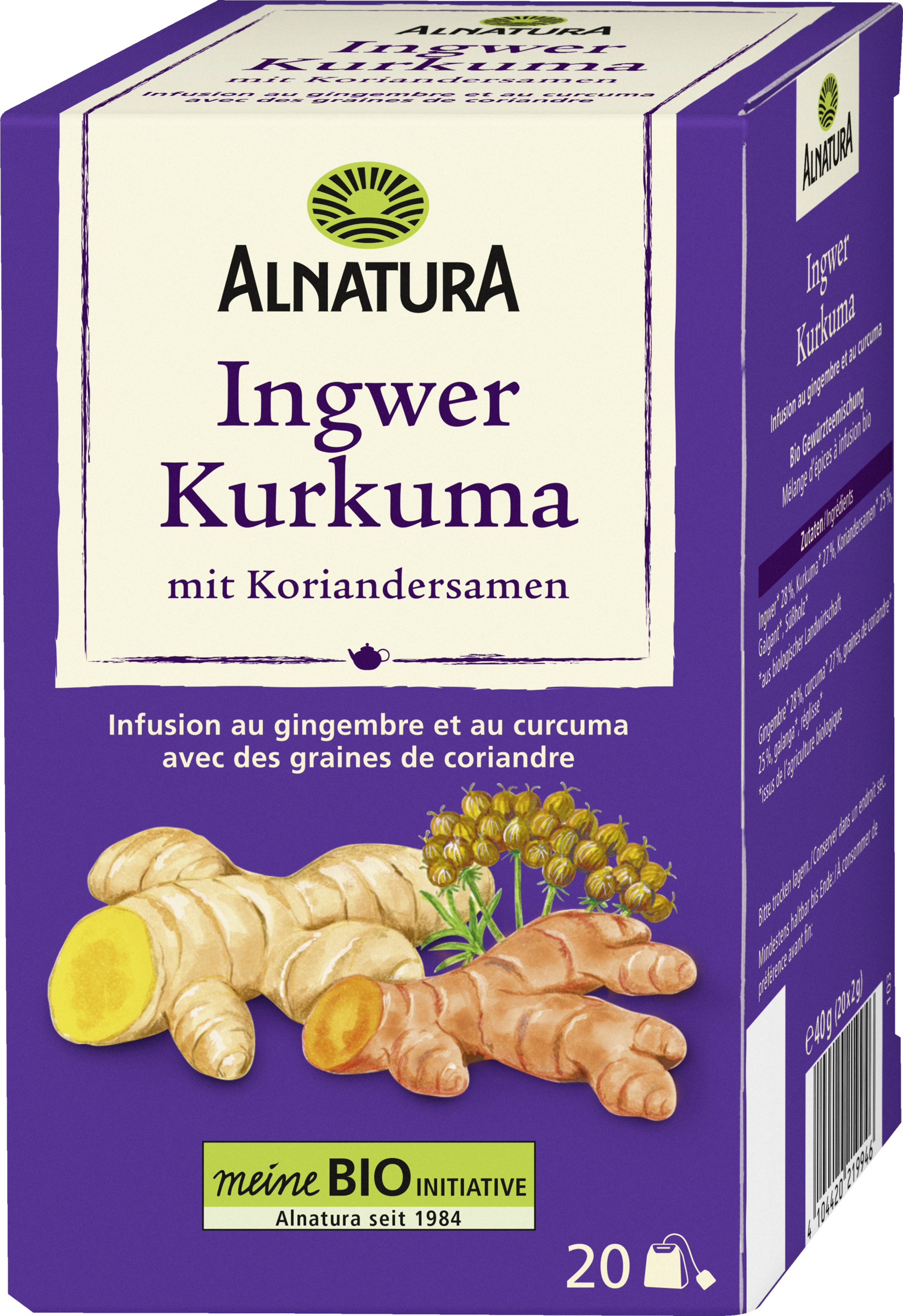 Alnatura Bio Ingwer Kurkuma Tee (20 Beutel)