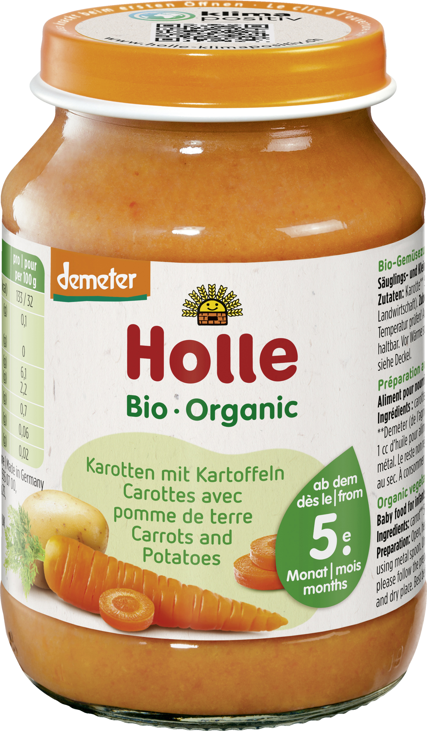 Holle Karotten mit Kartoffeln ab dem 5. Monat