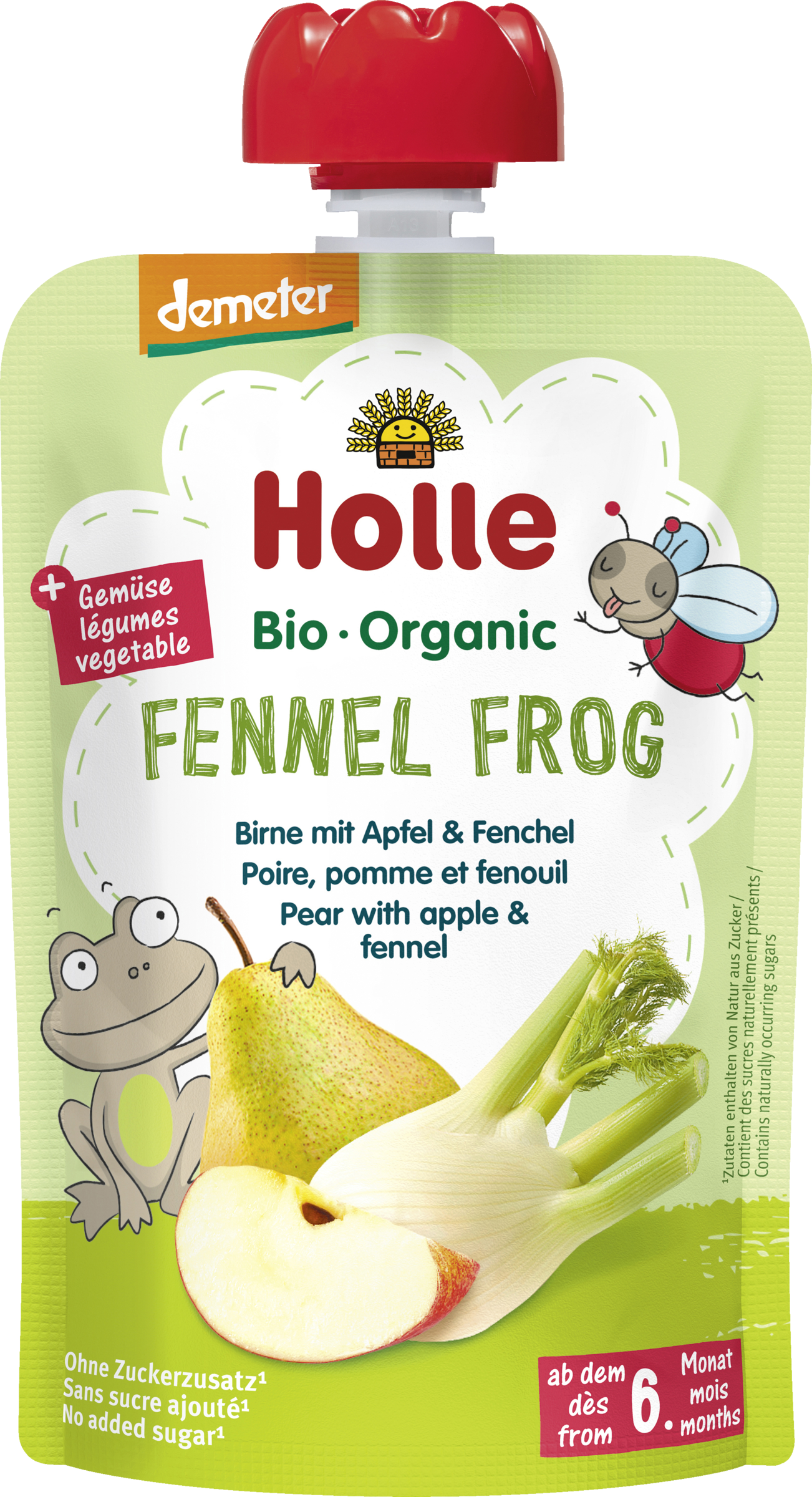 Holle Fennel Frog - Birne mit Apfel & Fenchel ab dem 6. Monat