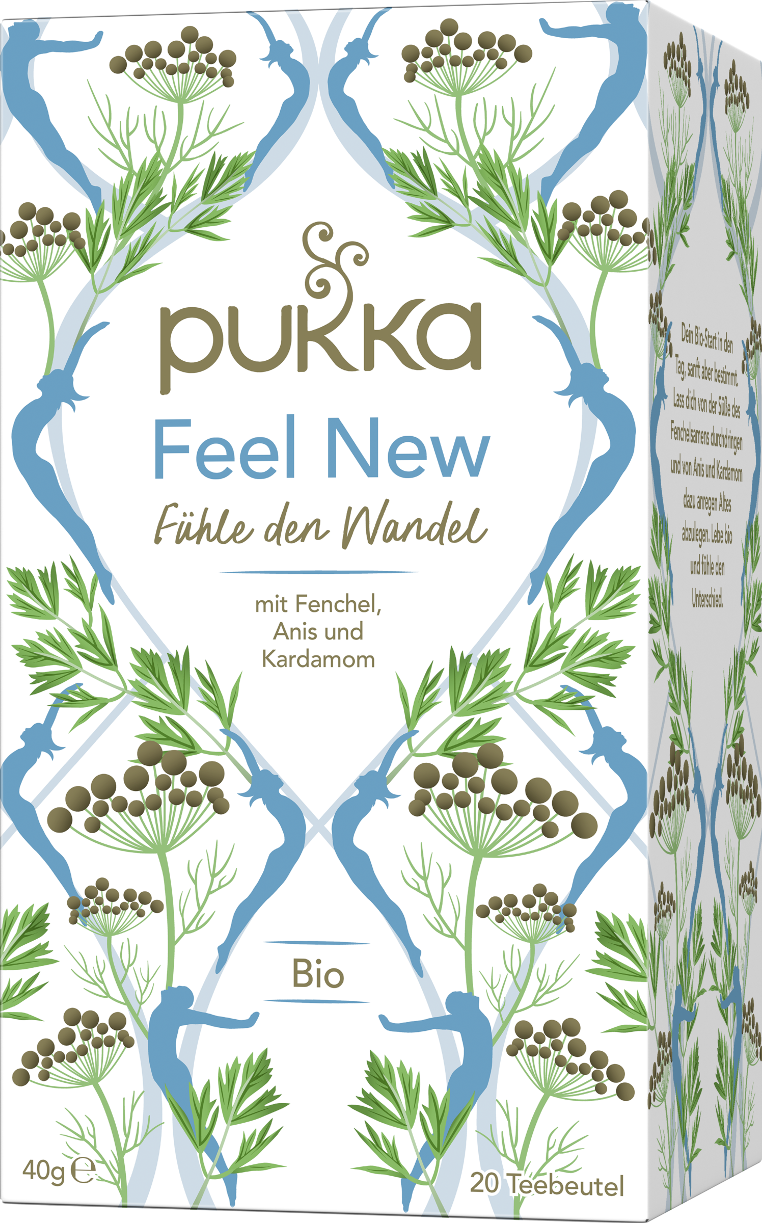 Pukka Bio-Kräutertee (20 Beutel) Feel New, mit Fenchel, Anis und Kardamom