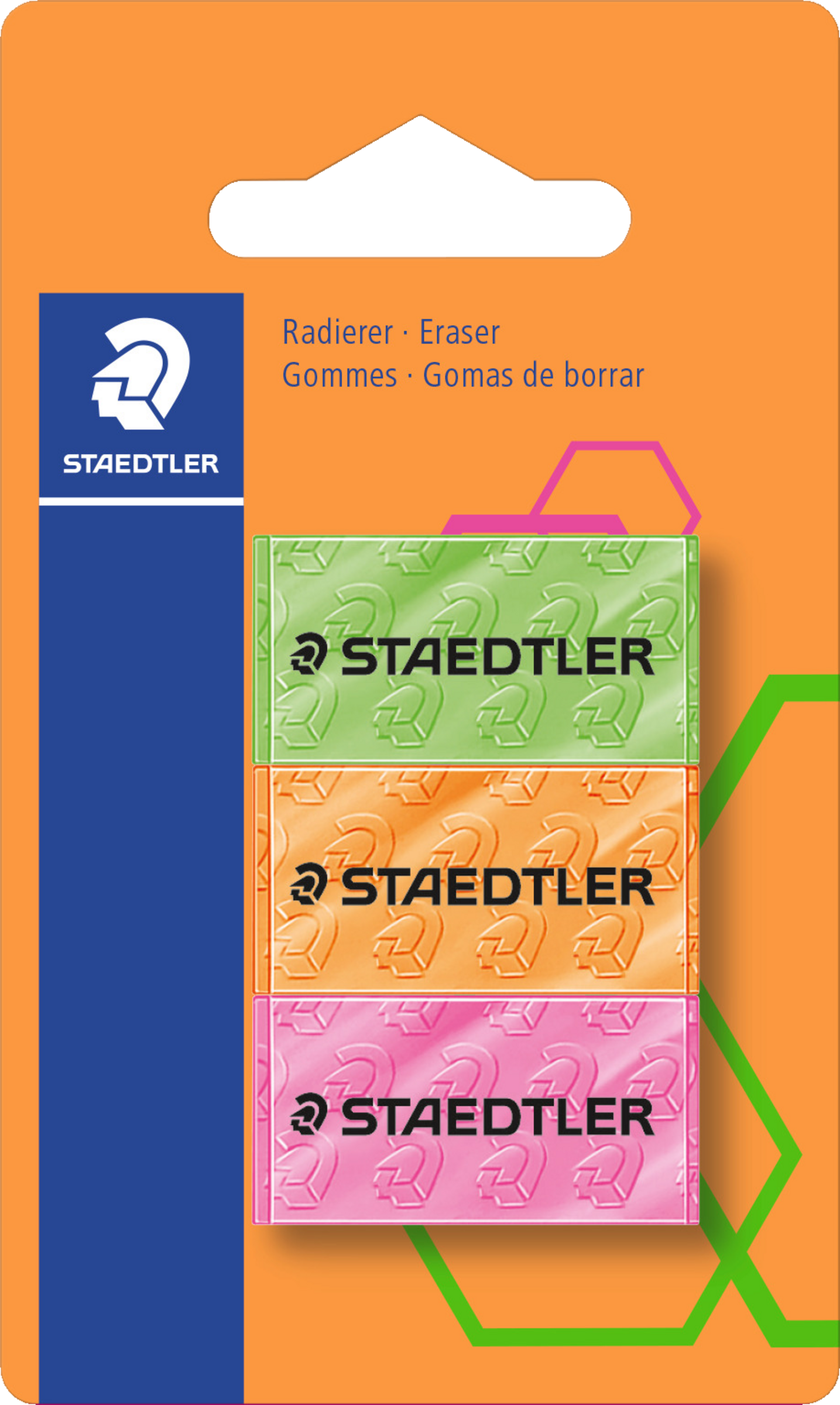 Staedtler Radierer neon, 3-teilig