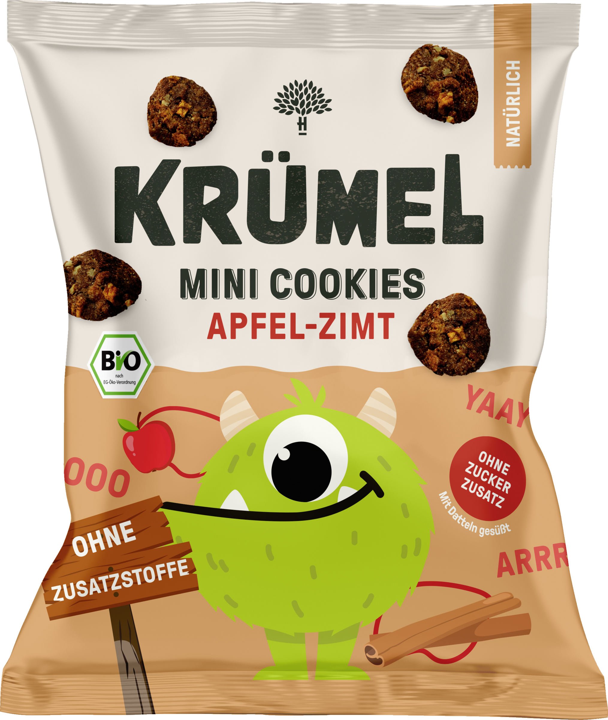 Krümel Bio Soft Cookies Apfel-Zimt