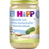 Tagliatelle mit Alaska-Seelachsfilet in Rahmbrokkoli