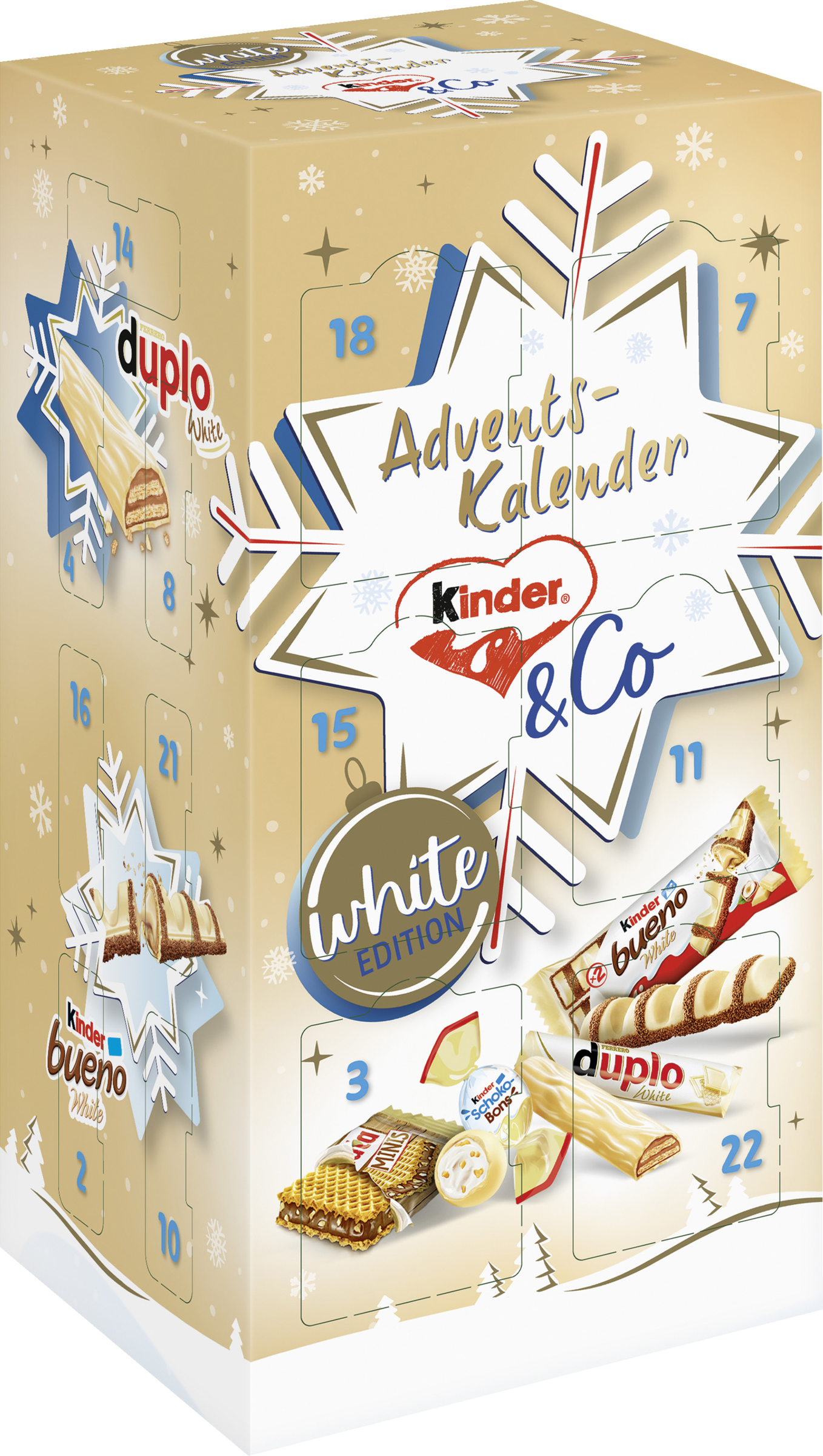 Ferrero Kinder Kinder & Co. White Adventskalender 2025 (24 Stück)