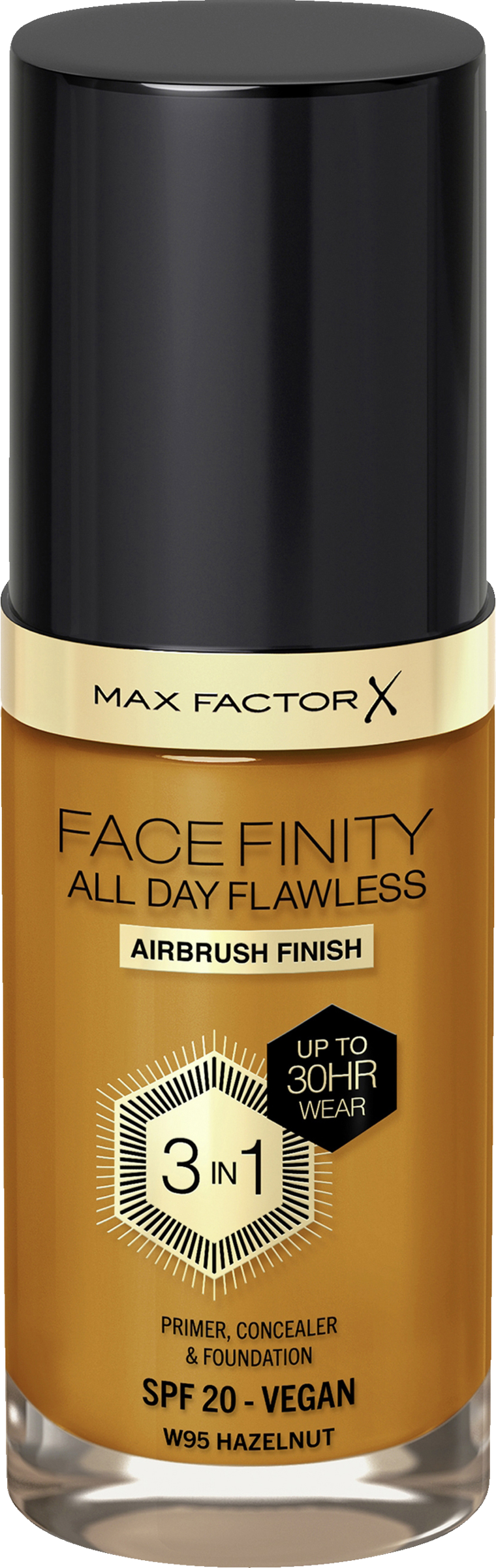 Max Factor Facefinity All Day Flawless Foundation Farbe W95 Hazelnut