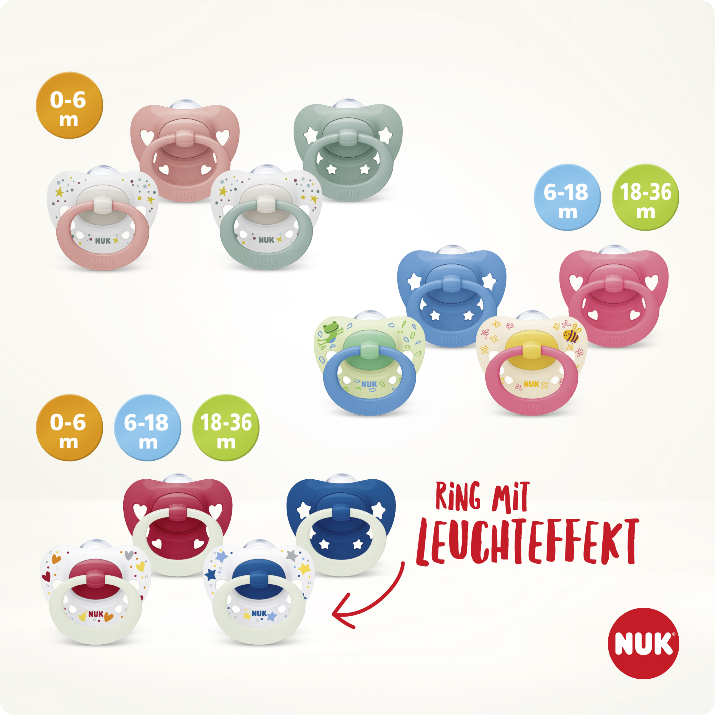 Badabulle Phosphoreszierende Schnuller 2er-Set - Weiß Für Babys 6-36 Monate