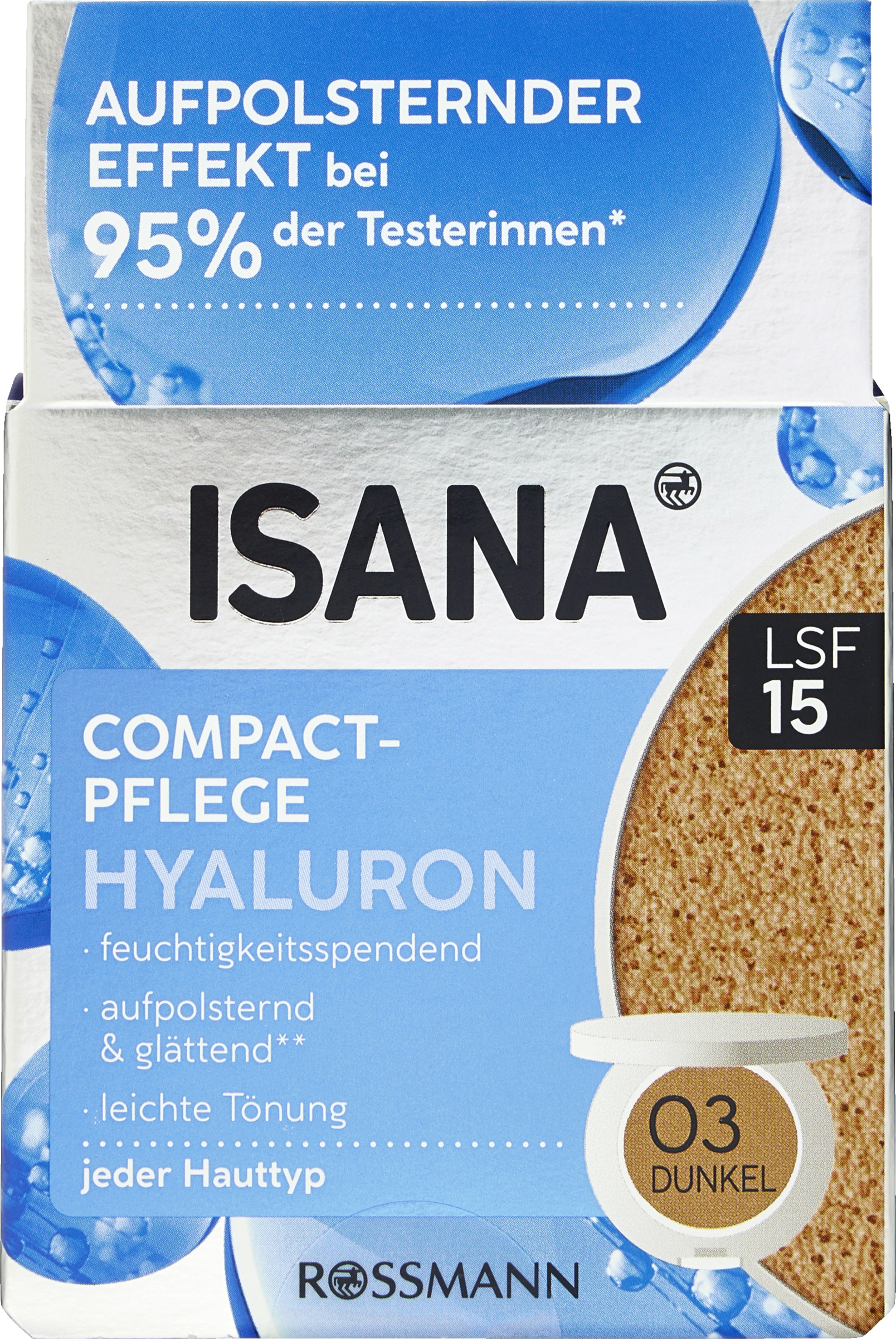 ISANA Hyaluron Compact Pflege, dunkel