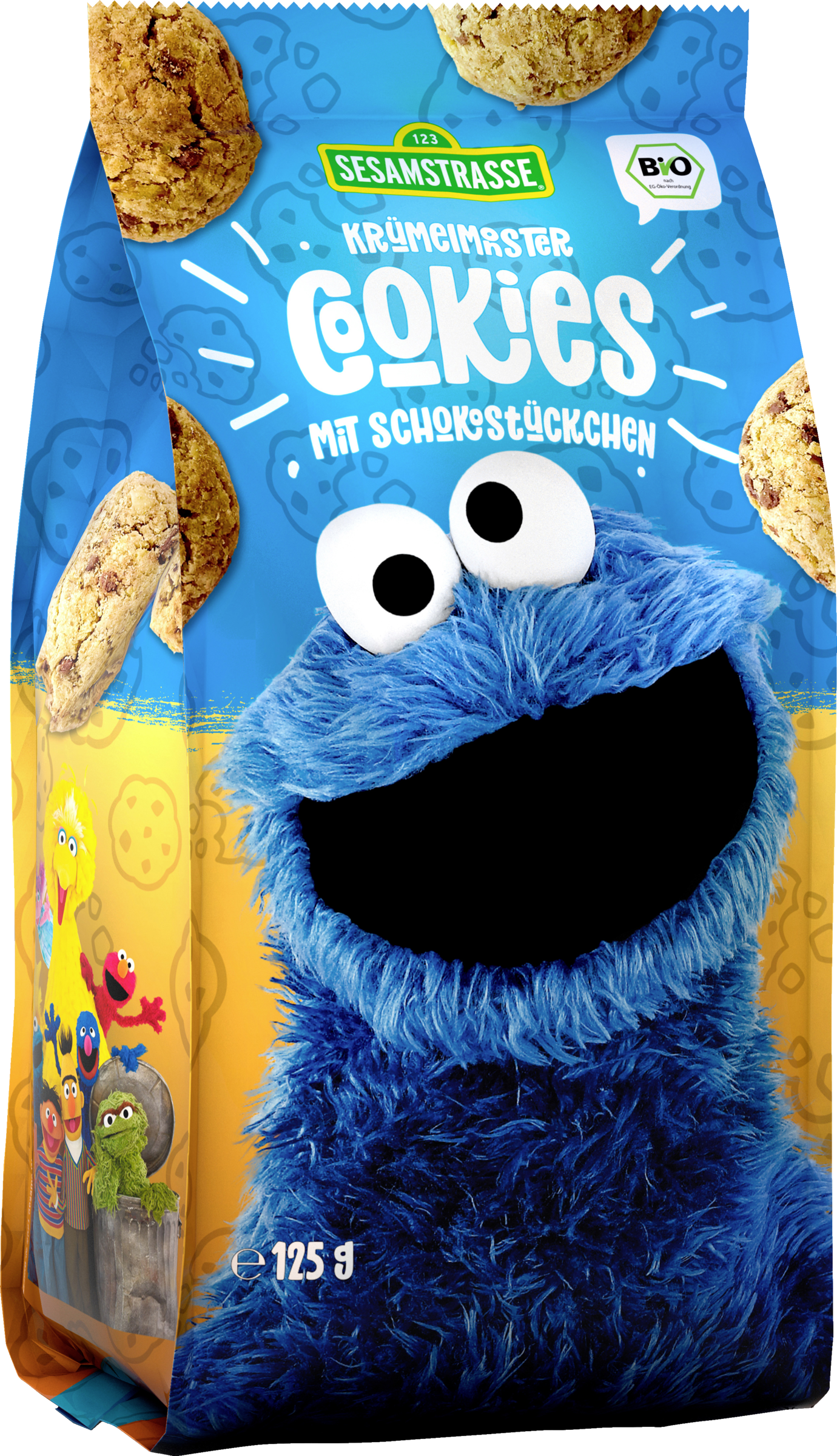 Sesamstraße Bio Krümelmonster Cookies mit Schokostückchen