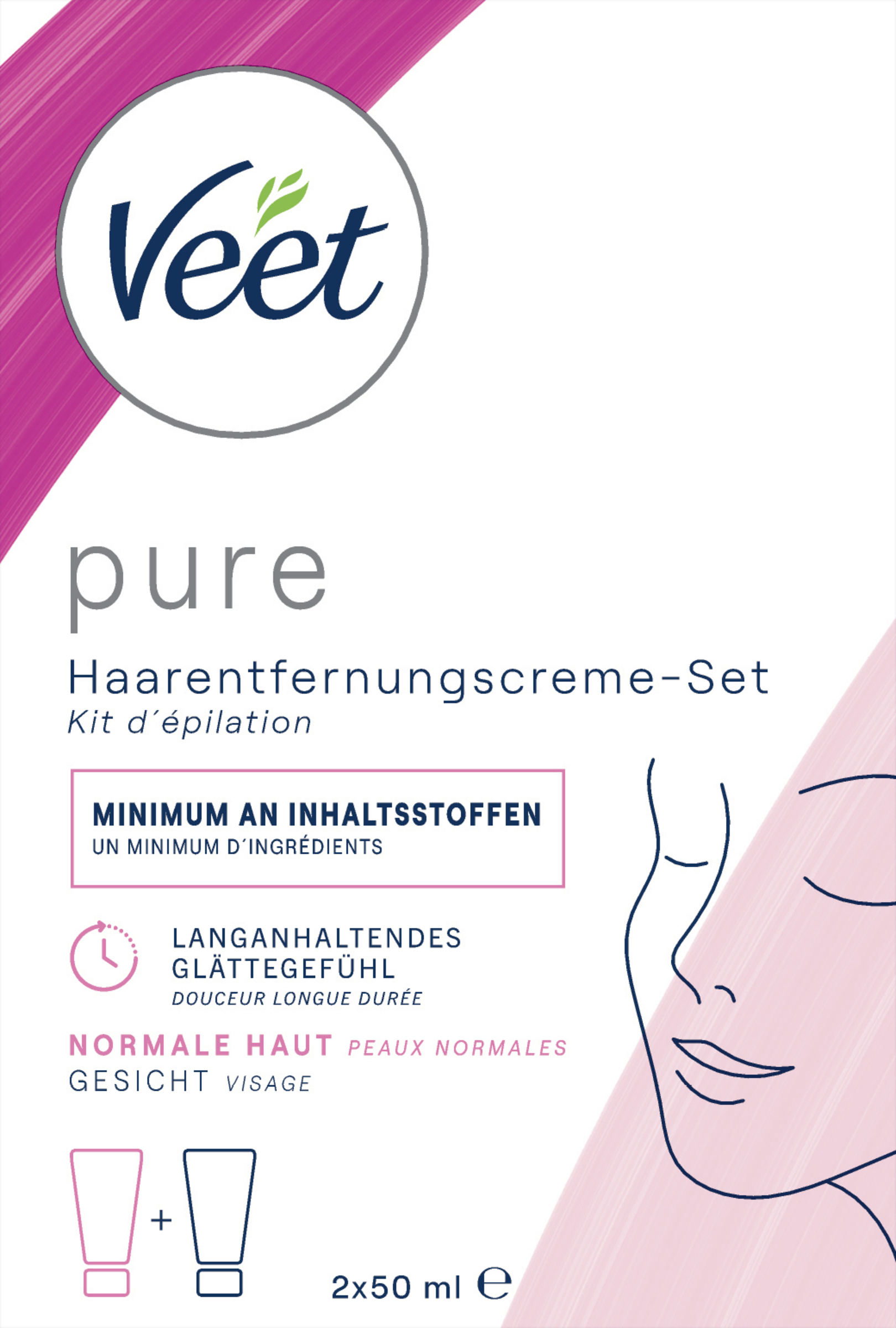 Veet Gesicht Haarentfernungs-Creme Set