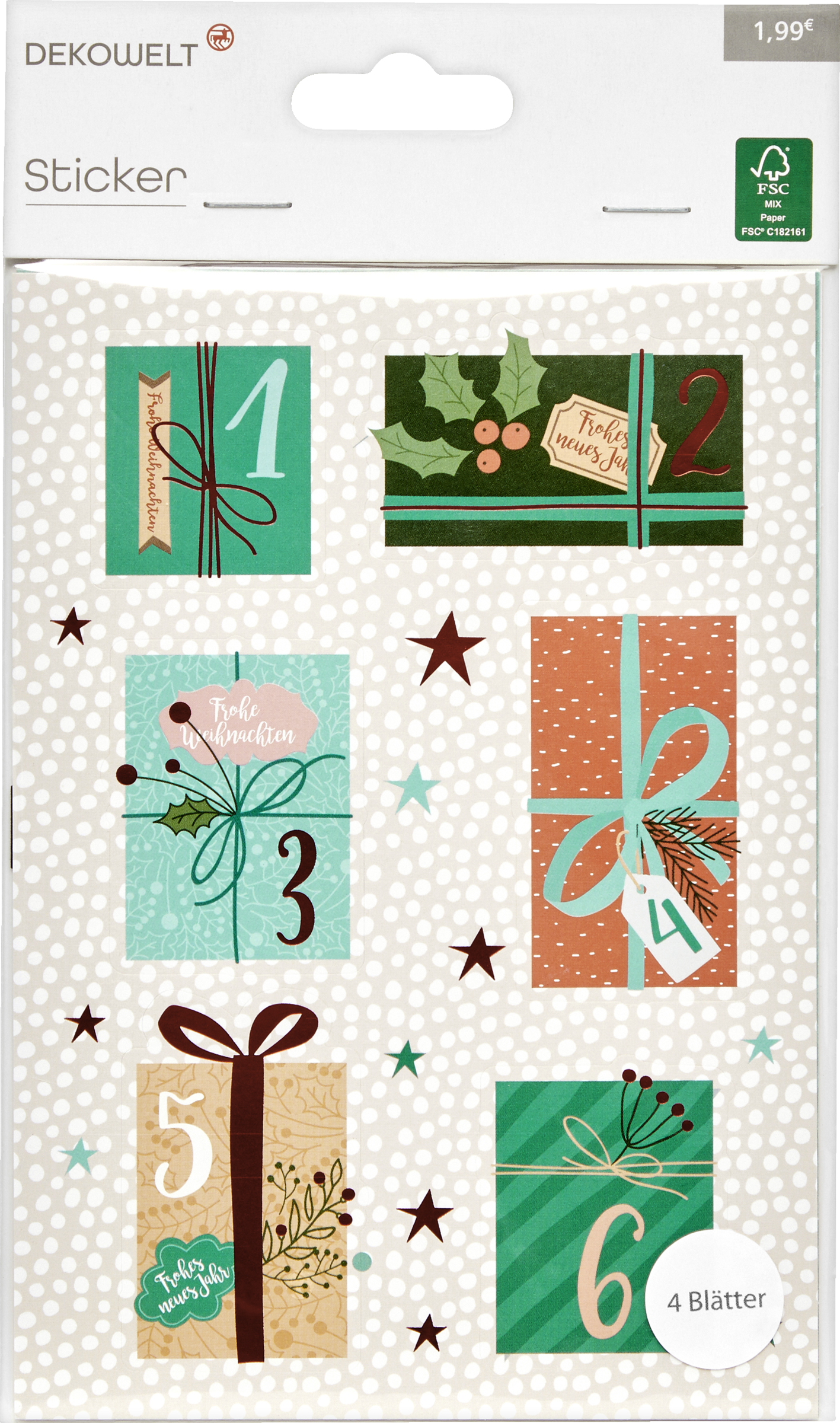DEKOWELT Adventskalender Sticker