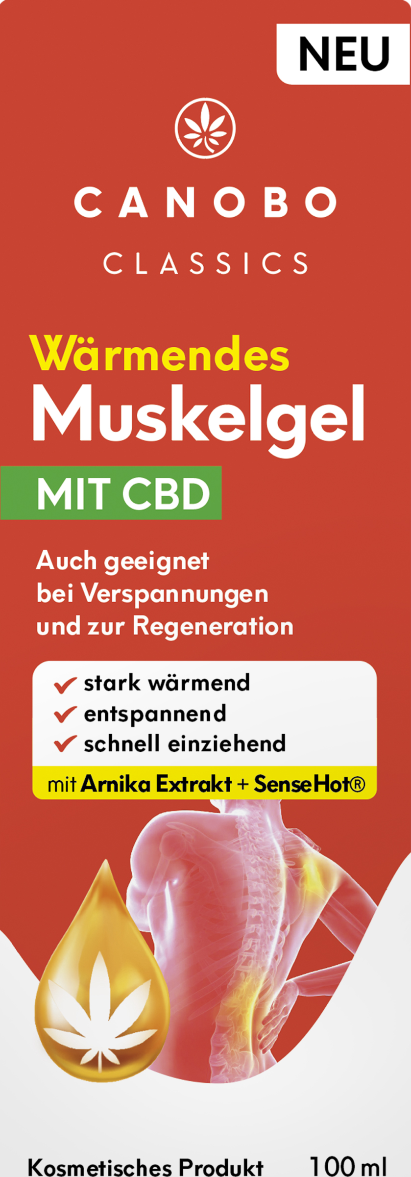 CANOBO Wärmendes Muskelgel mit CBD