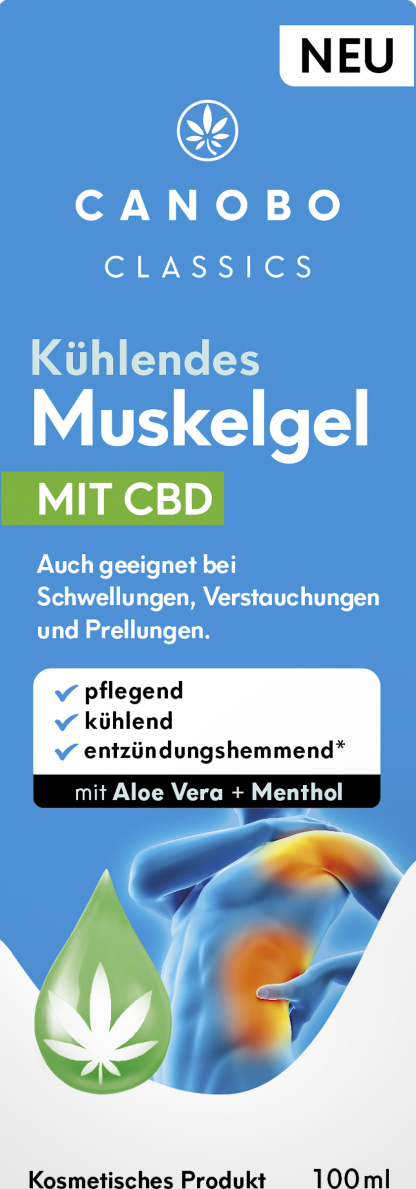 جل العضلات المبرد مع CBD