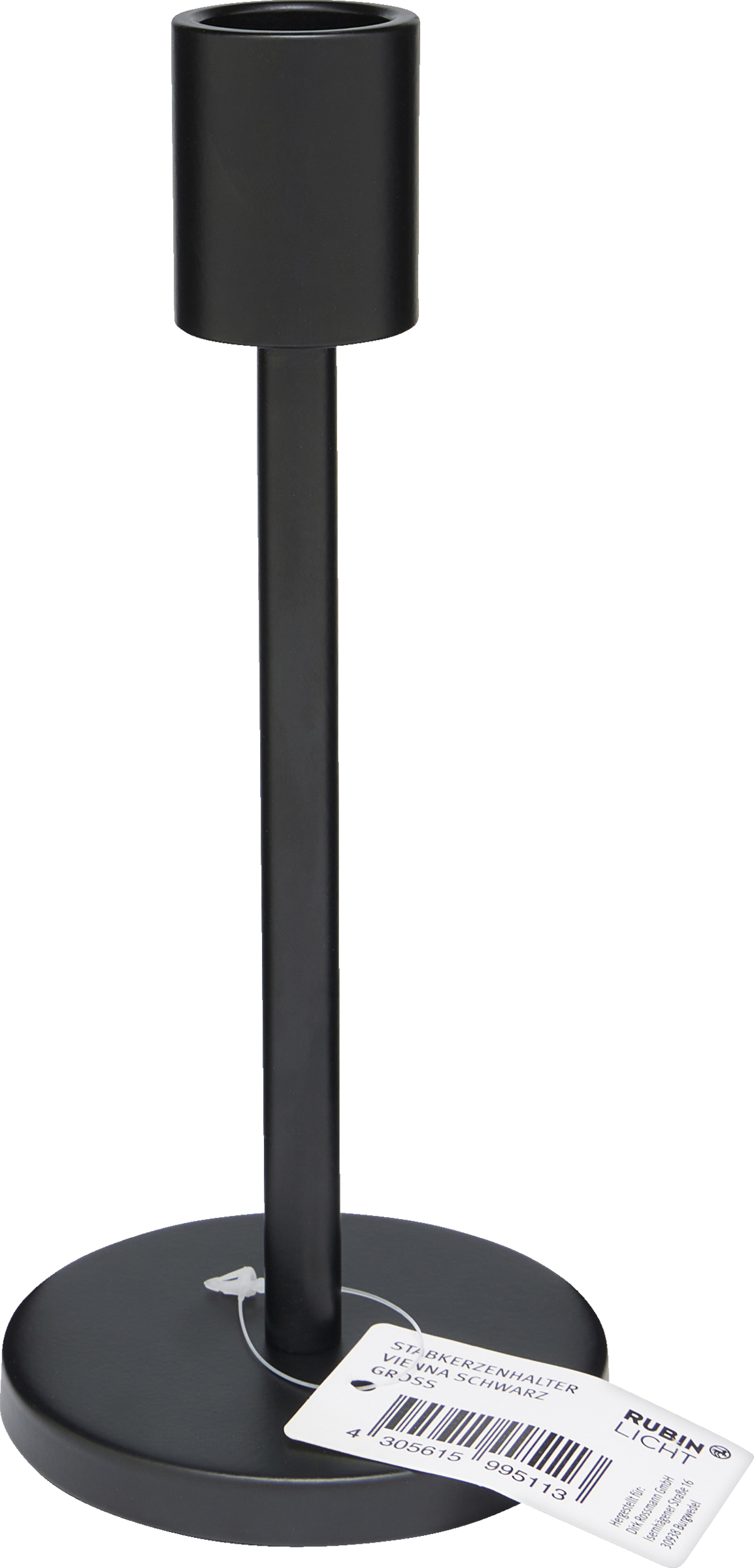 RUBIN LICHT Stabkerzenhalter Vienna schwarz groß