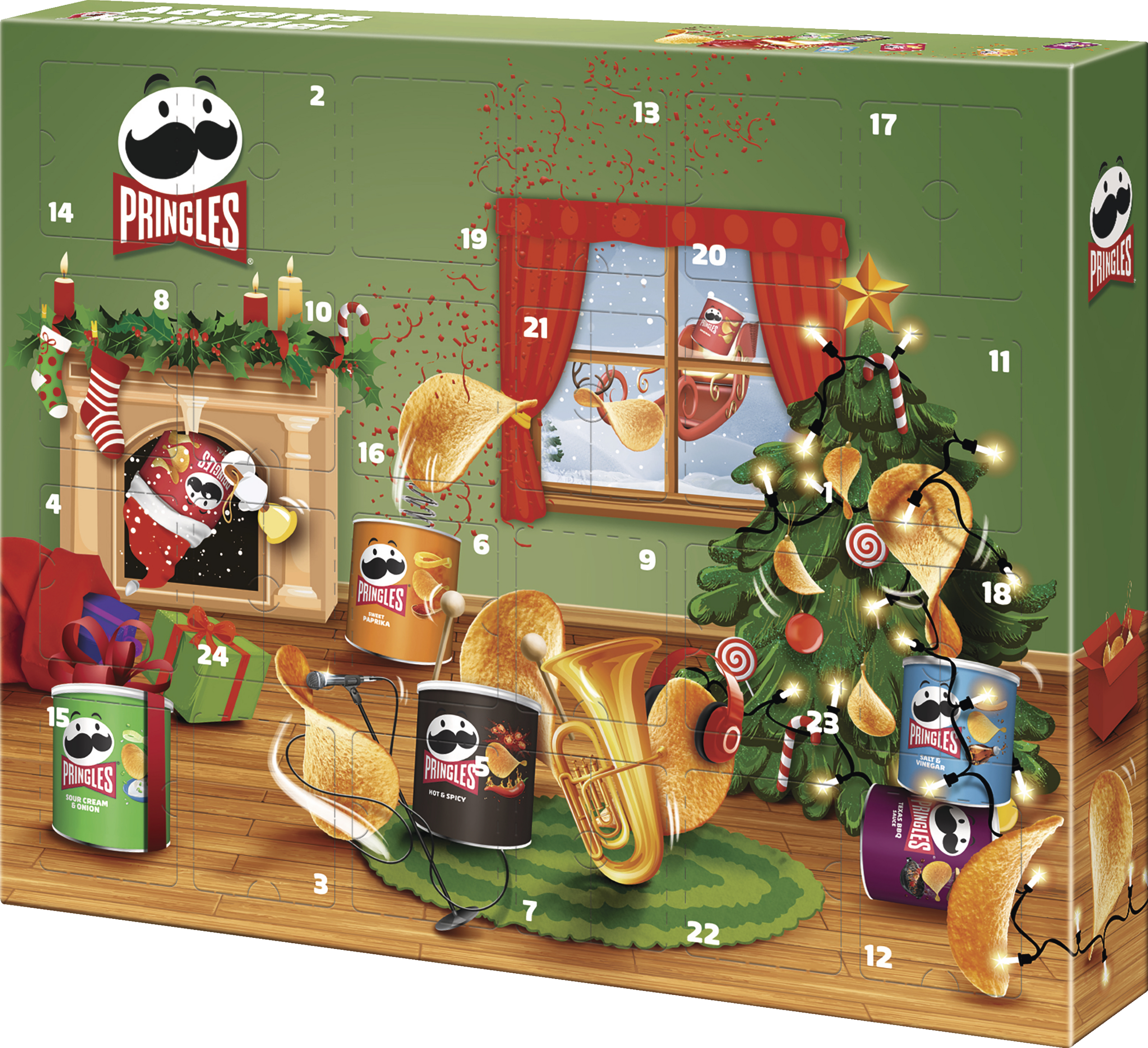 Pringles Chips Adventskalender 2025, Kartoffelchips-Mix, verschiedene Sorten, 960 g online kaufen