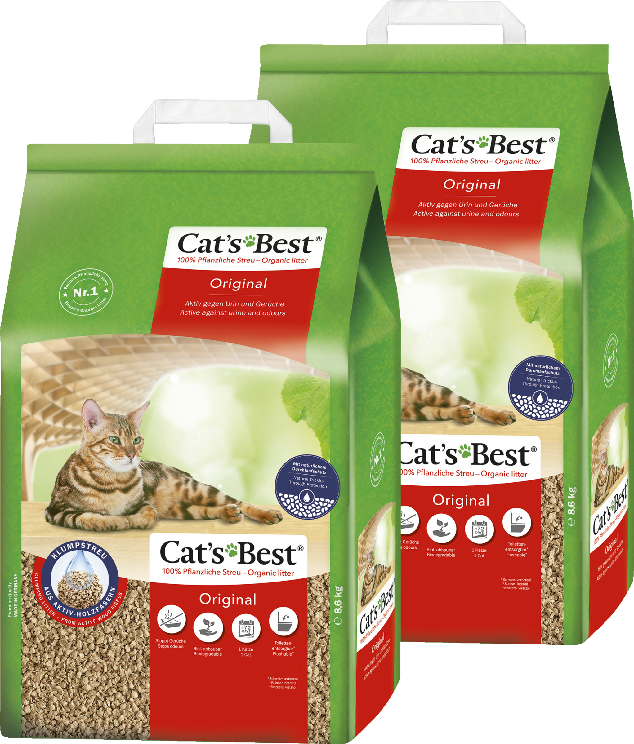 Cat's Best Katzenstreu Original 40 Liter Vorteilsset