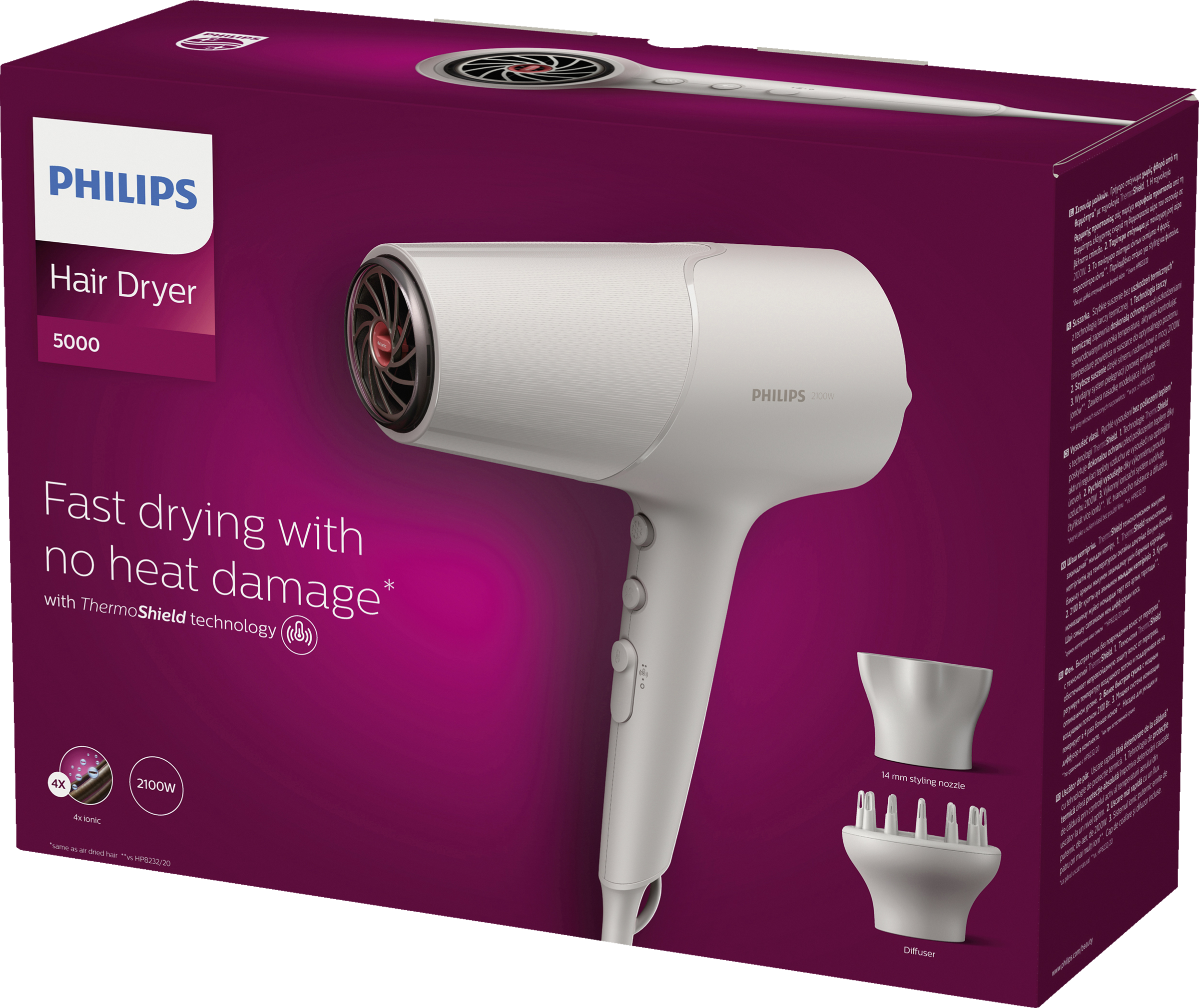 PHILIPS Haartrockner 5000 BHD501/20 weiß