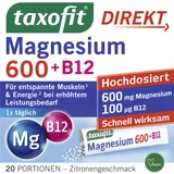taxofit Magnesium 600 + B12 Direktgranulat Sticks