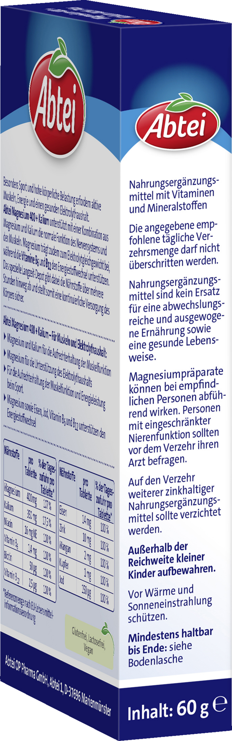 أقراص المغنيسيوم 400 + بوتاسيوم نشط بلس 3