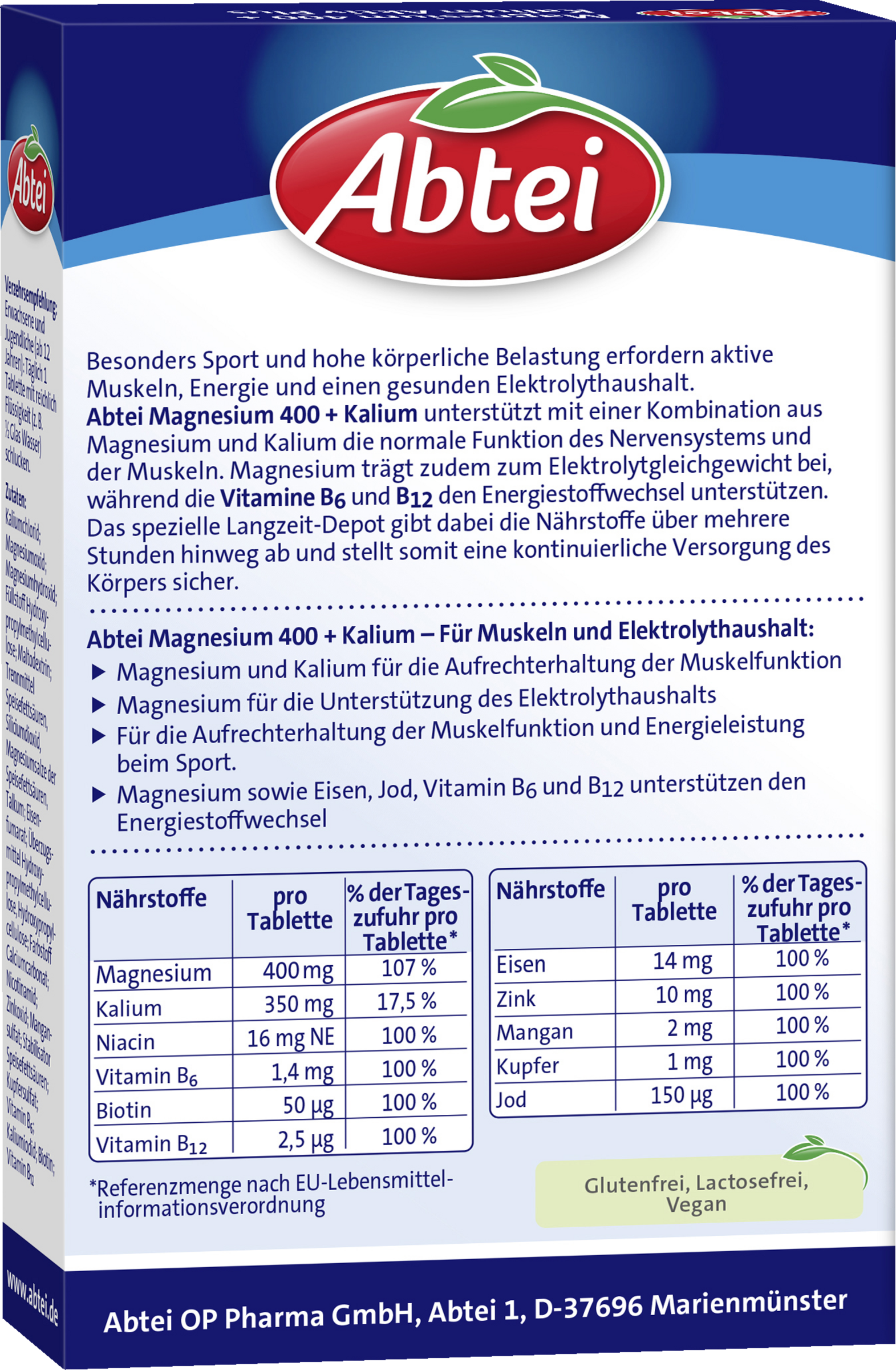 أقراص المغنيسيوم 400 + بوتاسيوم نشط بلس 4
