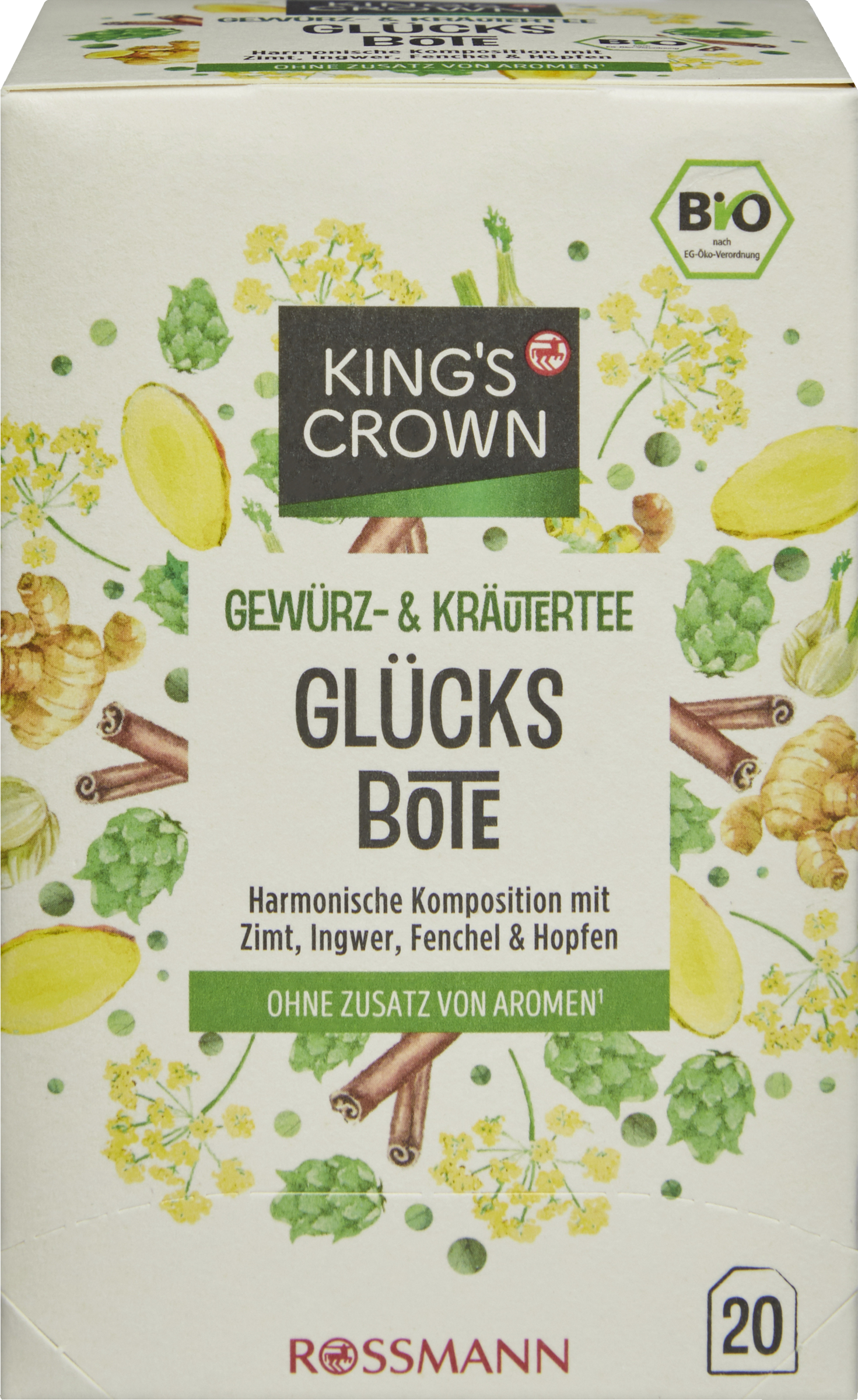 KING'S CROWN Bio Gewürz- & Kräutertee Glücksbote