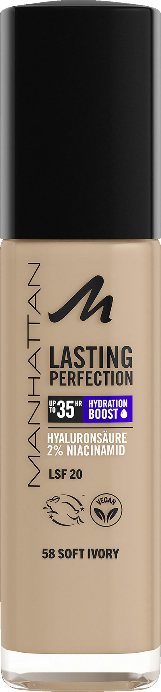 Manhattan Lasting Perfection Foundation 58 Soft Ivory