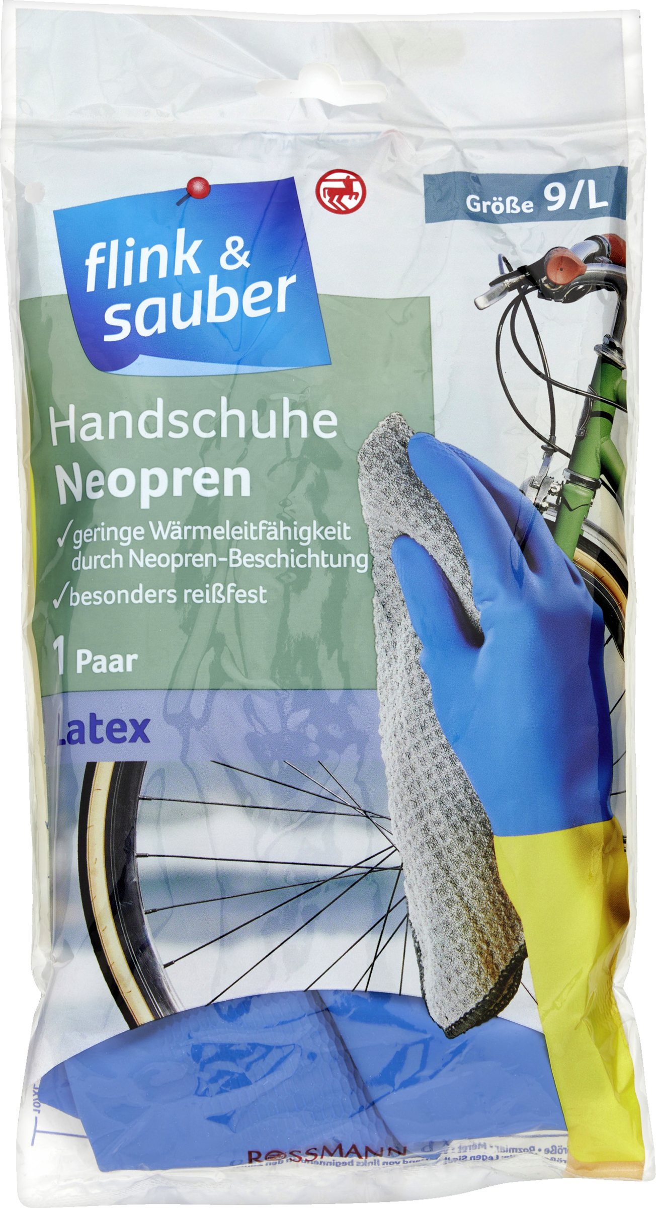 flink & sauber Handschuhe Neopren Gr. 9/L