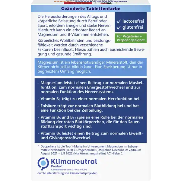 aktiv Magnesium 400 +B1 +B6 +B12 +Folsäure