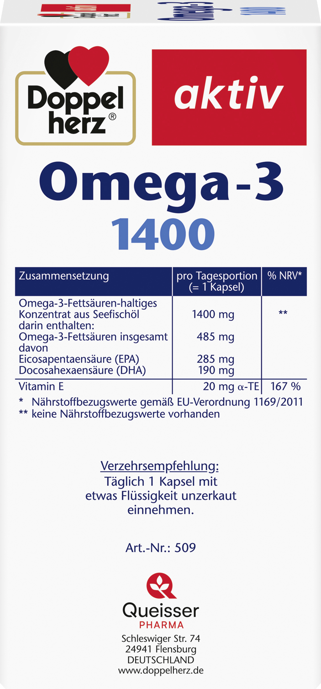 Doppelherz aktiv Omega3 1400 Kapseln online kaufen rossmann.de