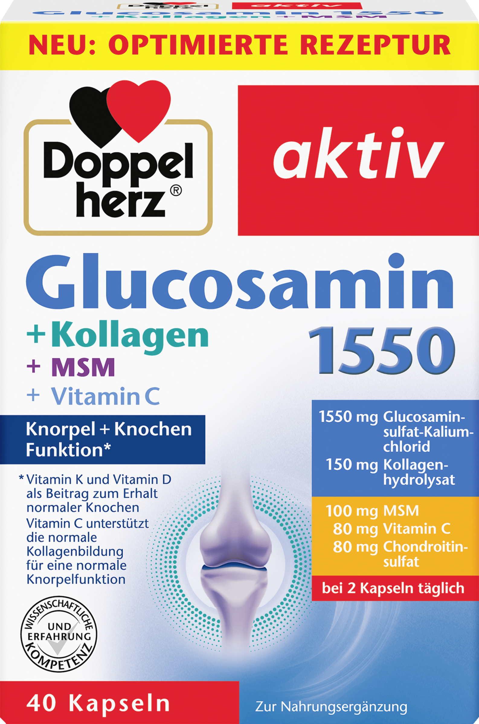 Glucosamin 1550 + Kollagen + MSM + Vitamin C