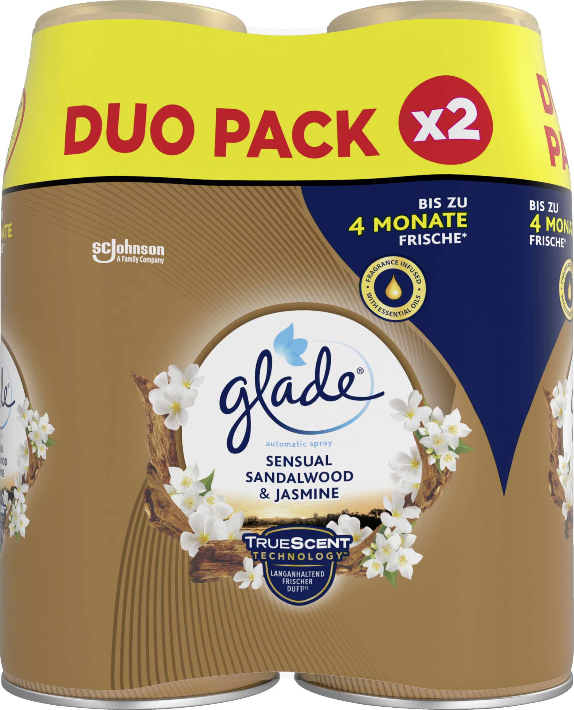 Glade Automatic Spray Lufterfrischer Sensual Sandalwood & Jasmine Nachfüller Duo-Pack