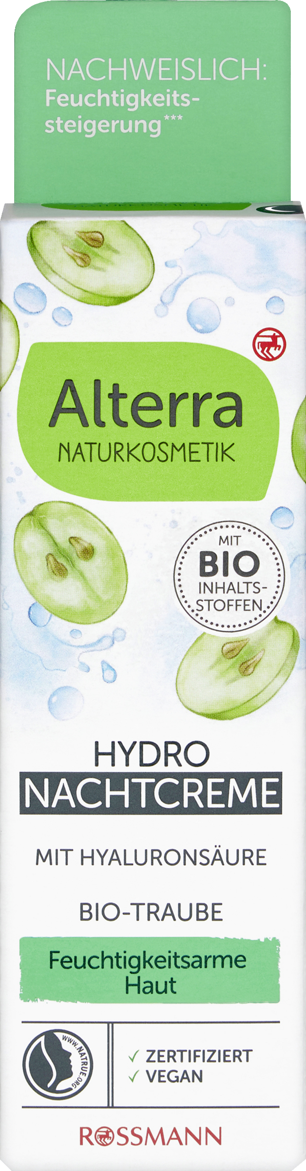 Alterra NATURKOSMETIK Hydro Nachtcreme Bio-Traube & Bio-Weisser Tee