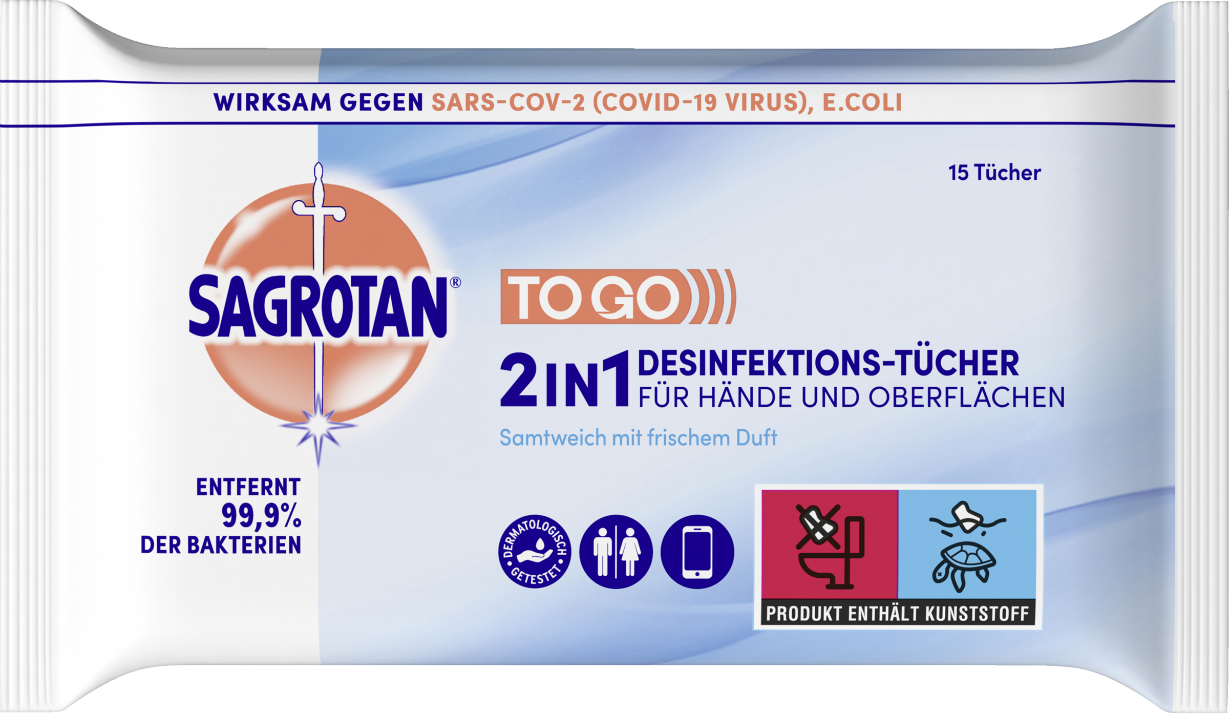 مناديل مطهرة 2 في 1 بحجم السفر