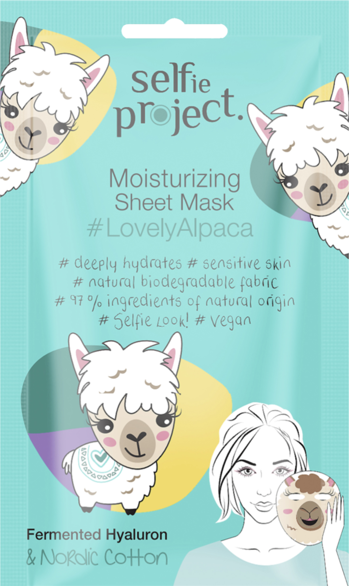 Selfie Project Feuchtigkeitsspendende Tuchmaske #LovelyAlpaca