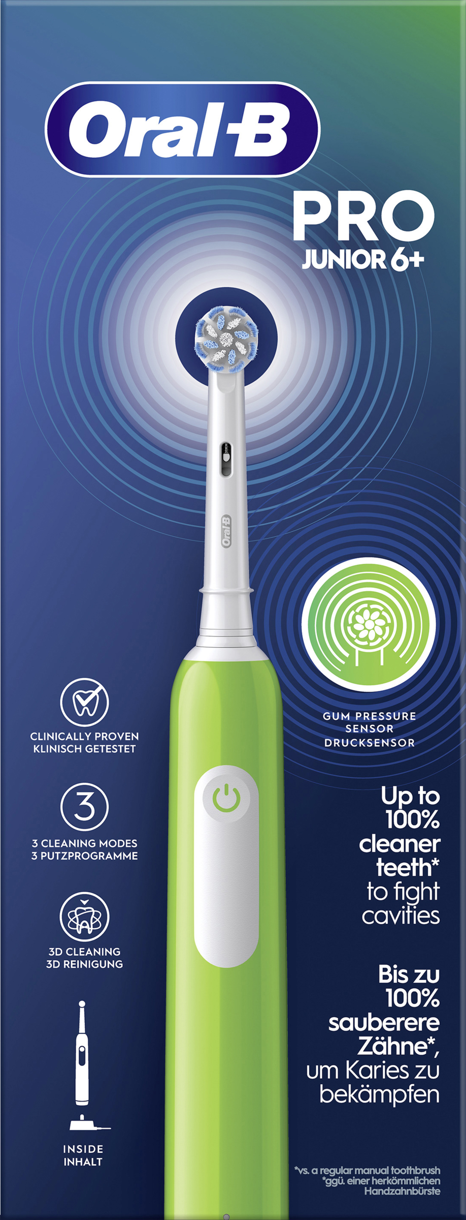 Oral-B Elektrische Zahnbürste PRO Junior 6+ Base Green