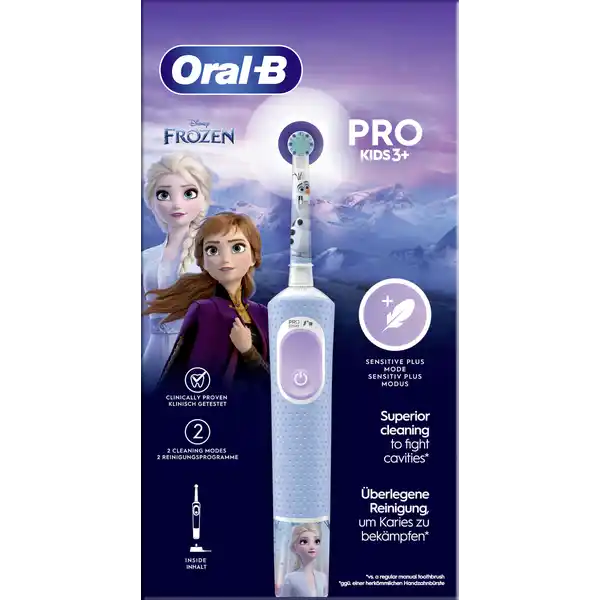 Vitality Pro 103 Kids Frozen, فرشاة أسنان كهربائية للأطفال, وضع Sensitive+, قطعة واحدة