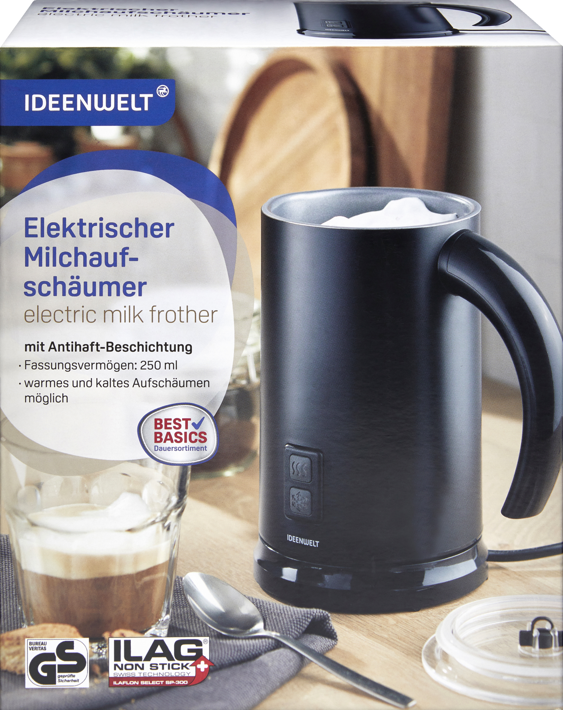 IDEENWELT Best Basics Elektrischer Milchaufschäumer