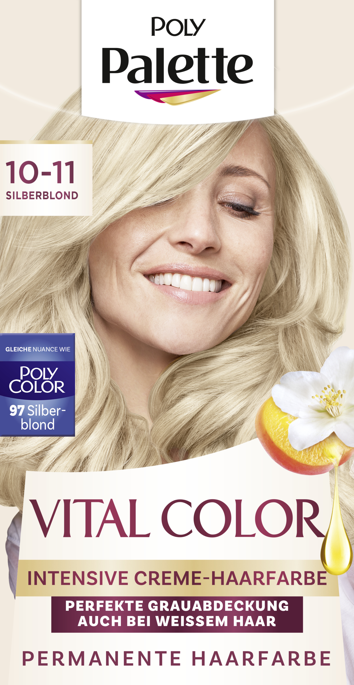Poly Palette Vital Color Intensive CremeHaarfarbe 1011 Silberblond