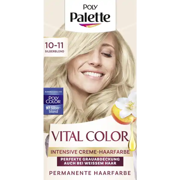 Poly Palette Vital Color Intensive Creme-Haarfarbe 10-11 Silberblond ...