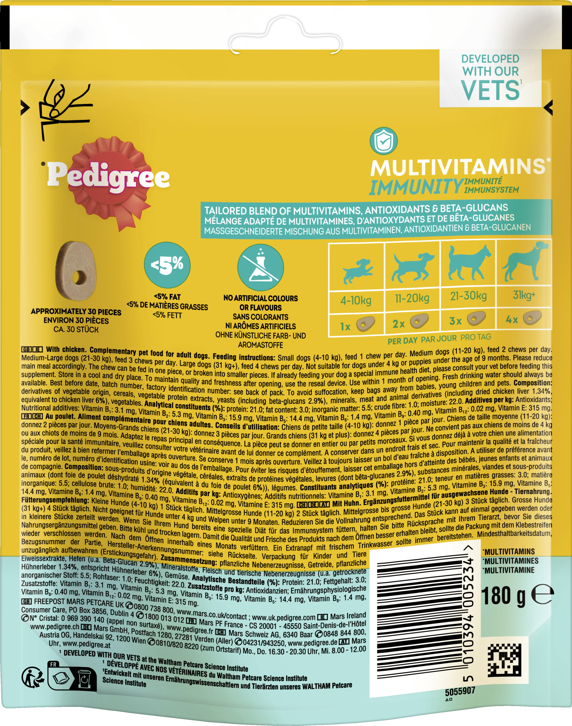 Pedigree Hundesnack Beutel Multivitamins Immunsystem online kaufen
