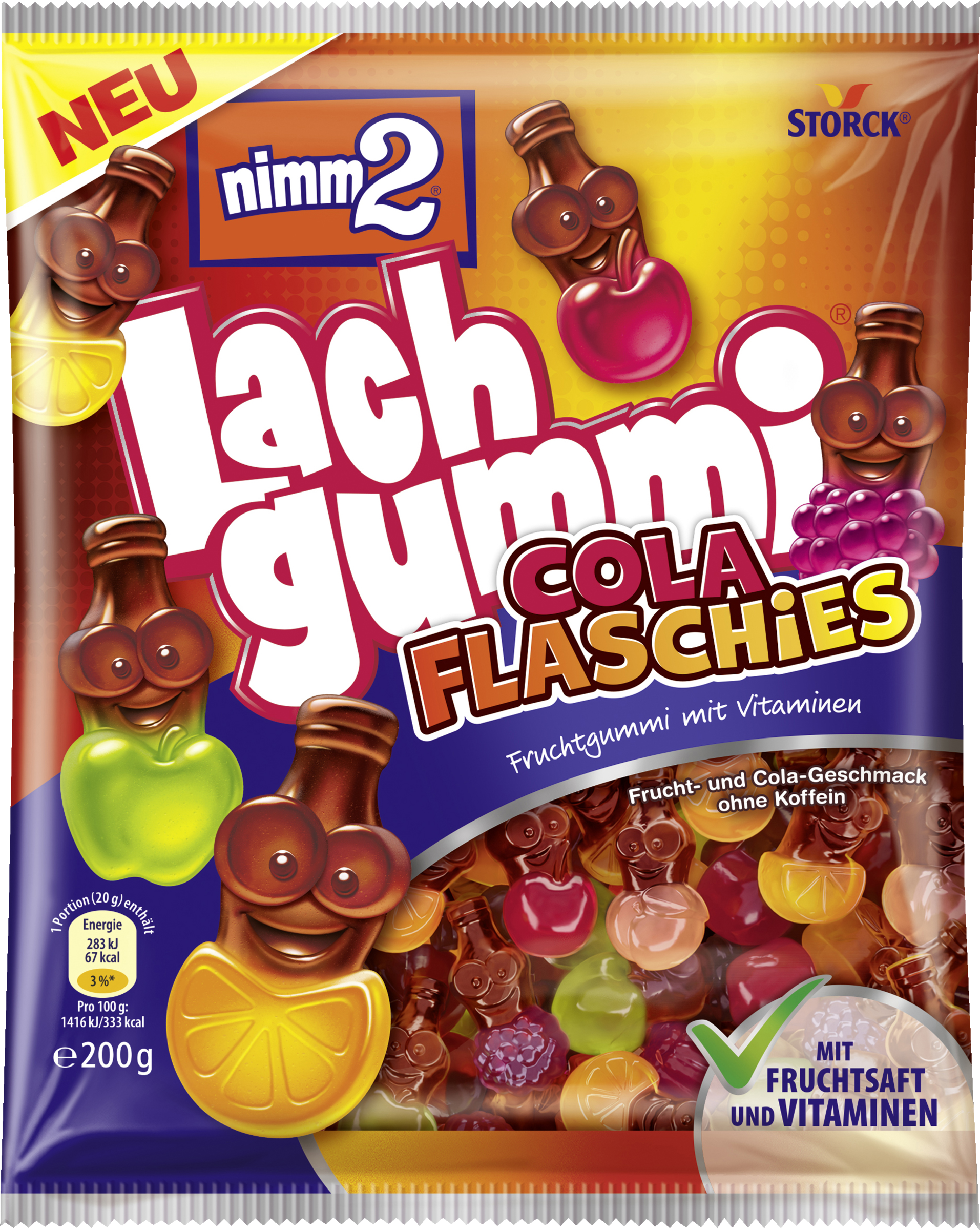 Lachgummi Cola Flaschies