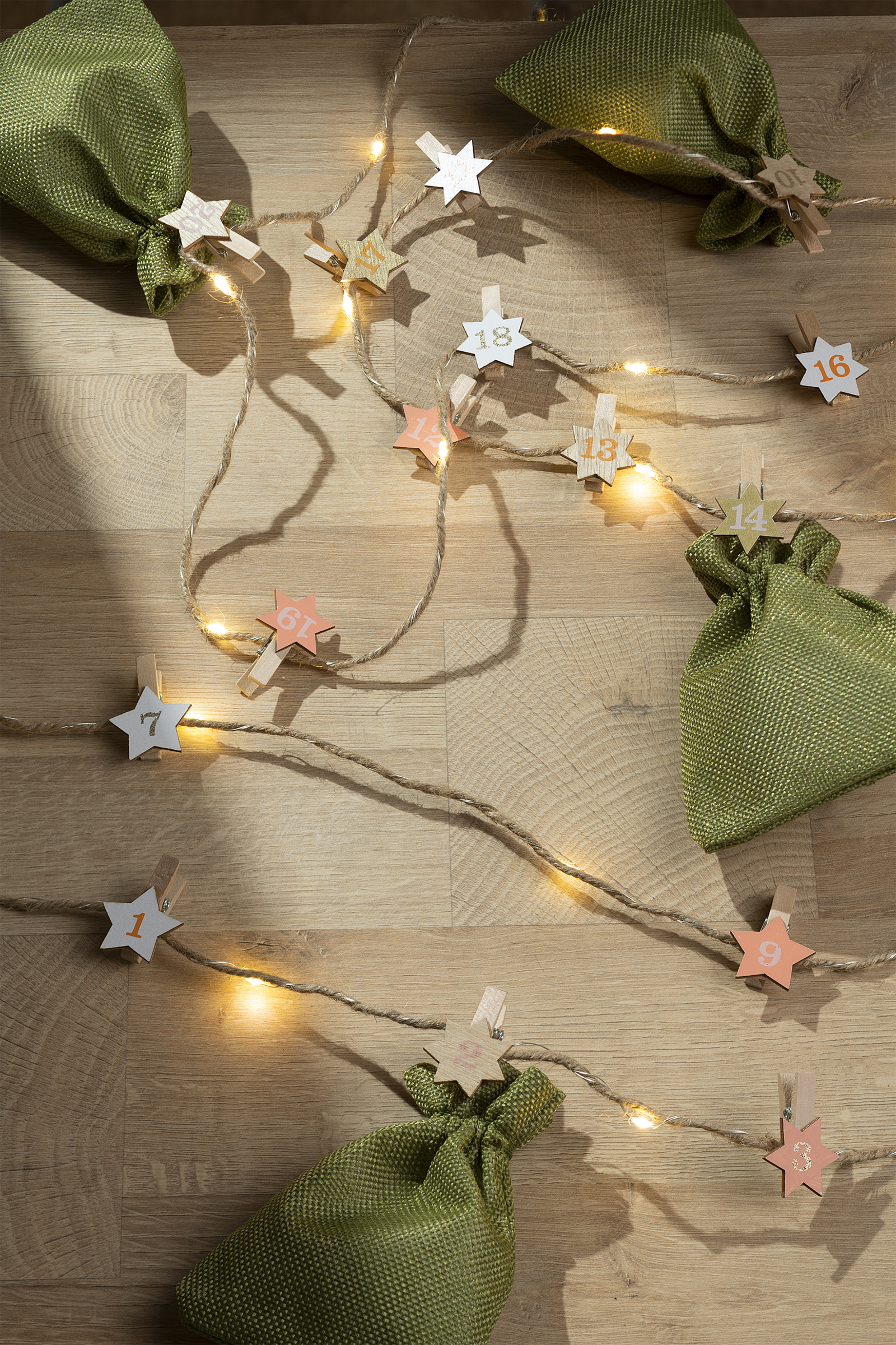 IDEENWELT LED-Clip-Lichterkette Holzsterne online kaufen  rossmann.de