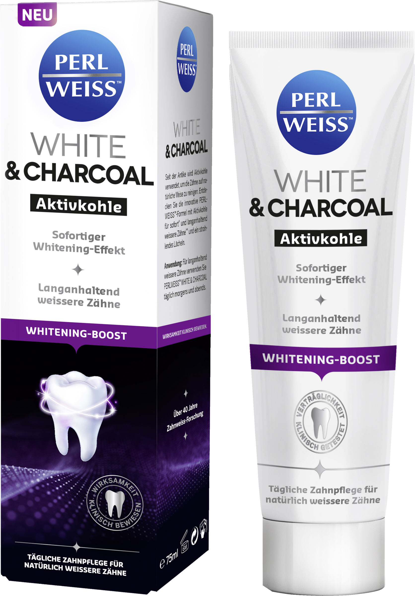 Perlweiss White & Charcoal
