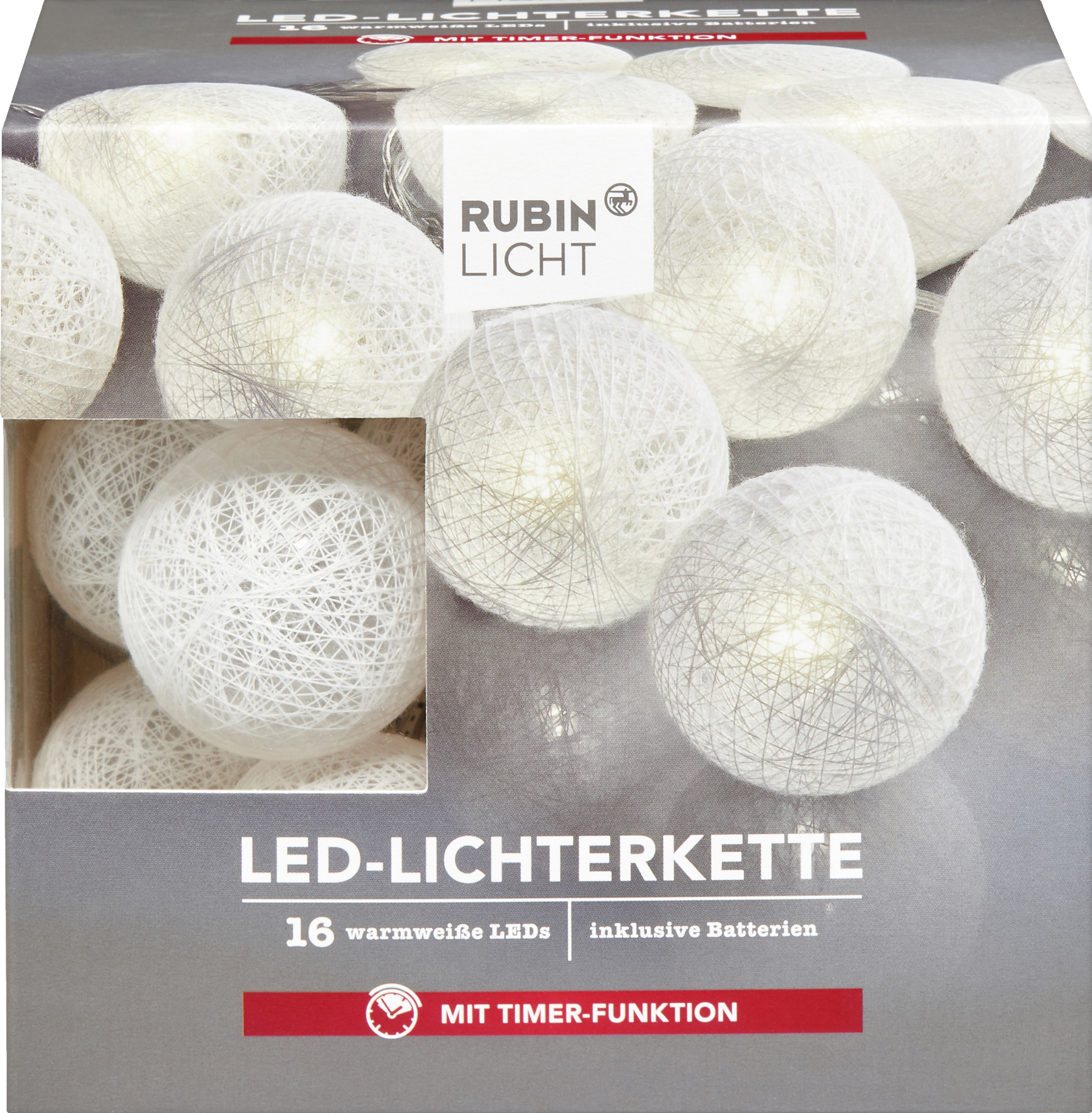 RUBIN LICHT LEDLichterkette mit Stoffbällen online kaufen rossmann.de
