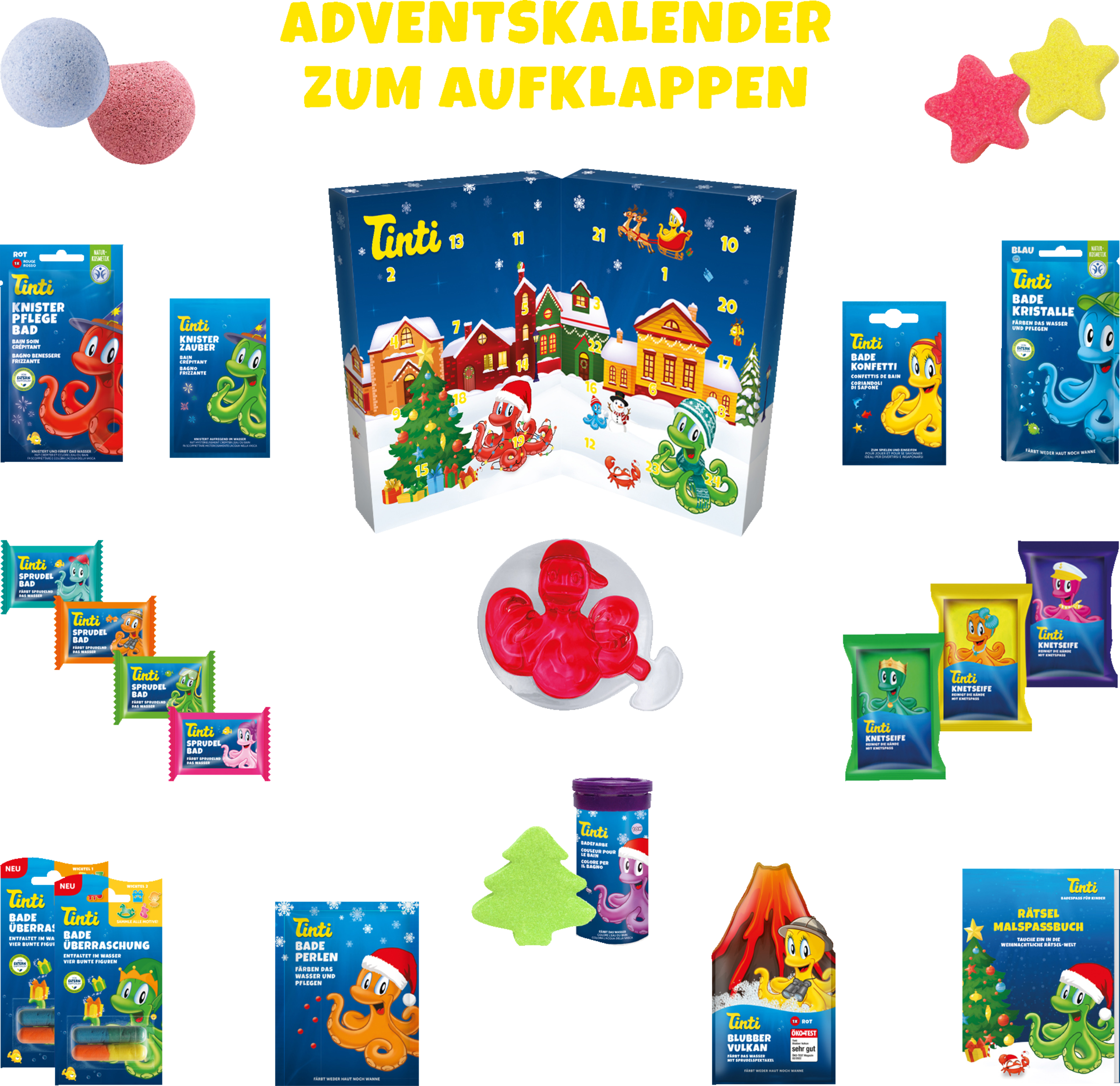 Tinti Adventskalender - 24x Badespaß Für Kinder In Der Weihnachtszeit
