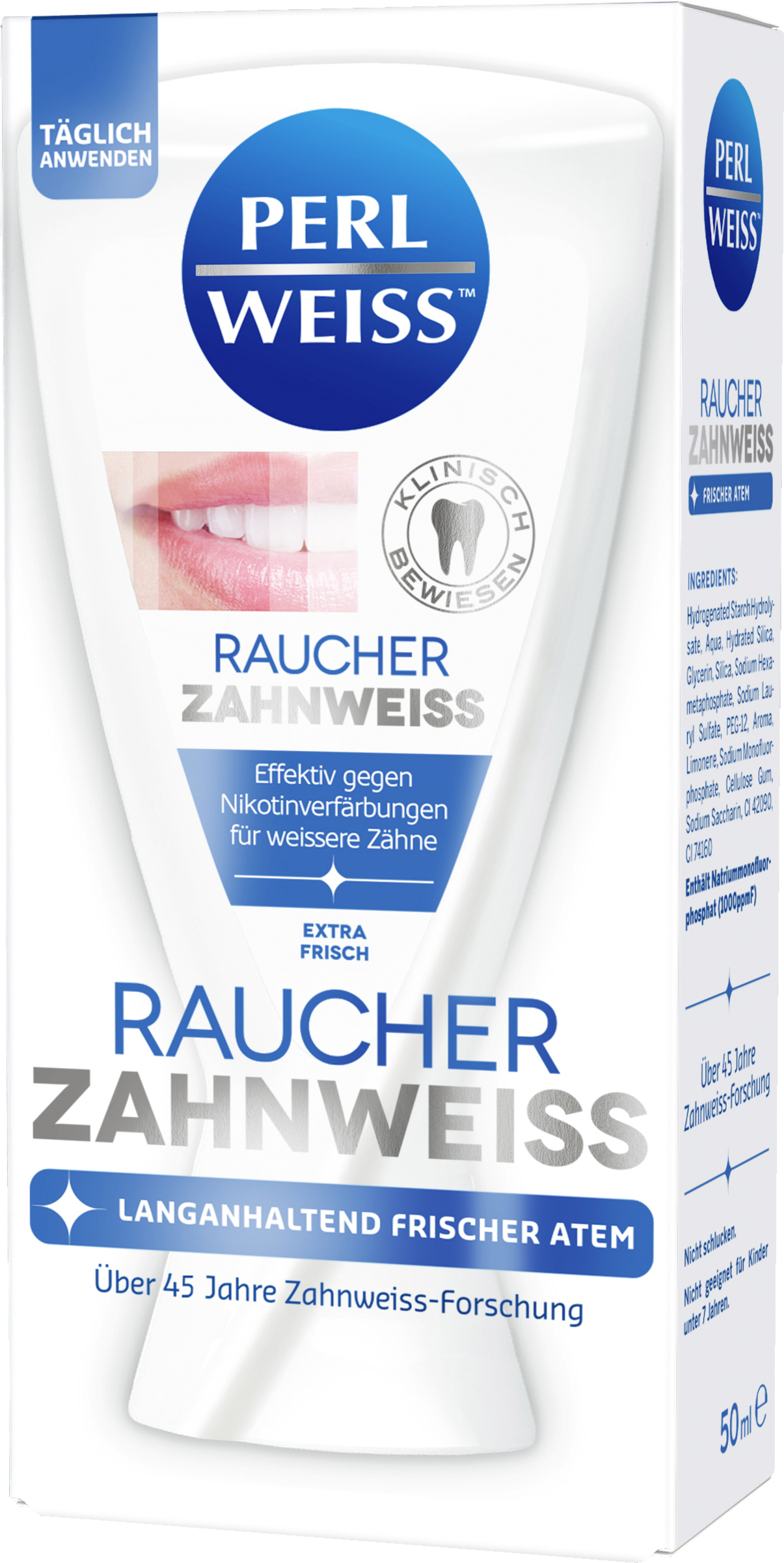 Perlweiss Raucher Zahnweiss Zahnpasta