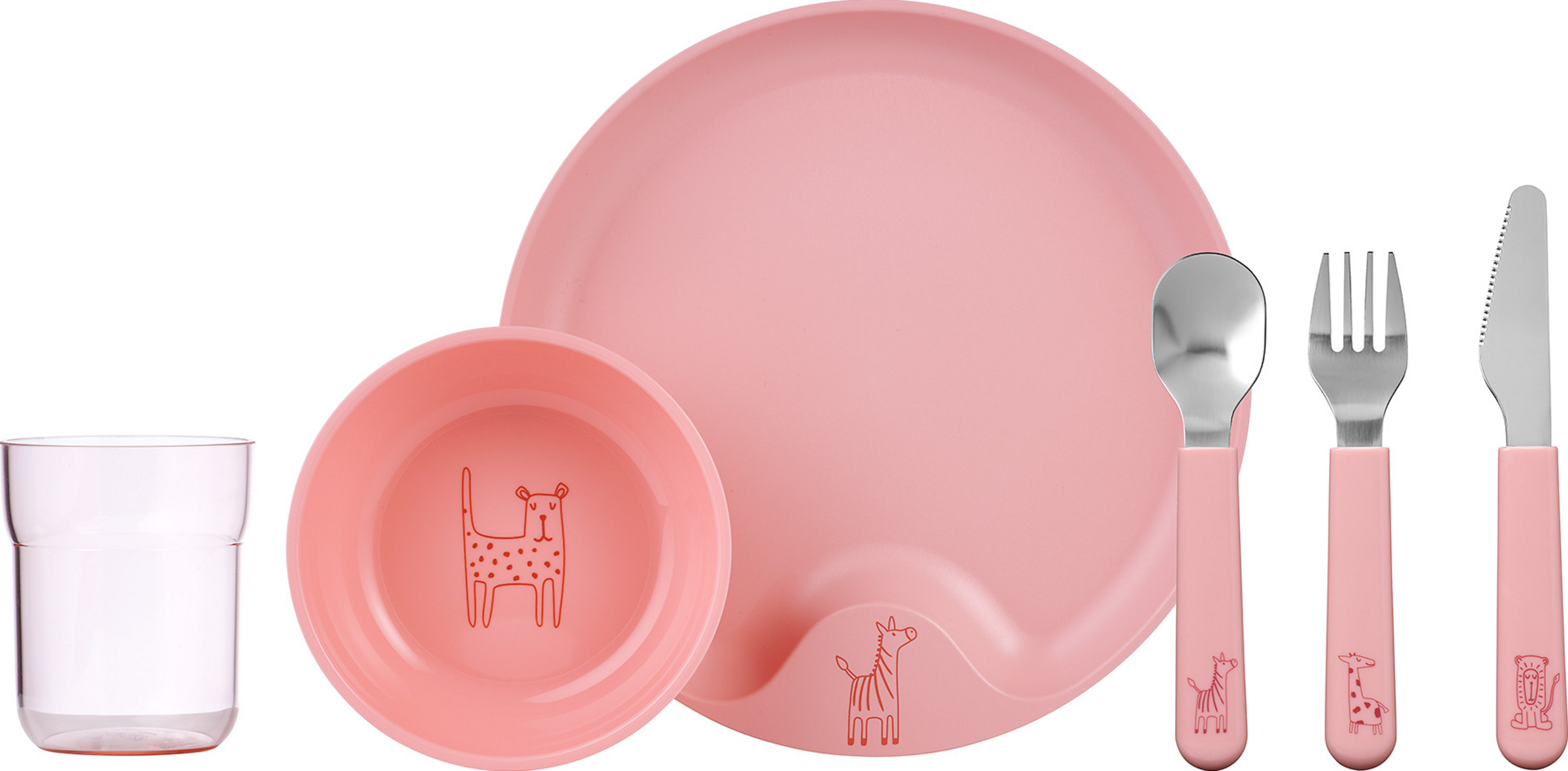 MEPAL Kindergeschirrset Mio Deep Pink 6-teilig