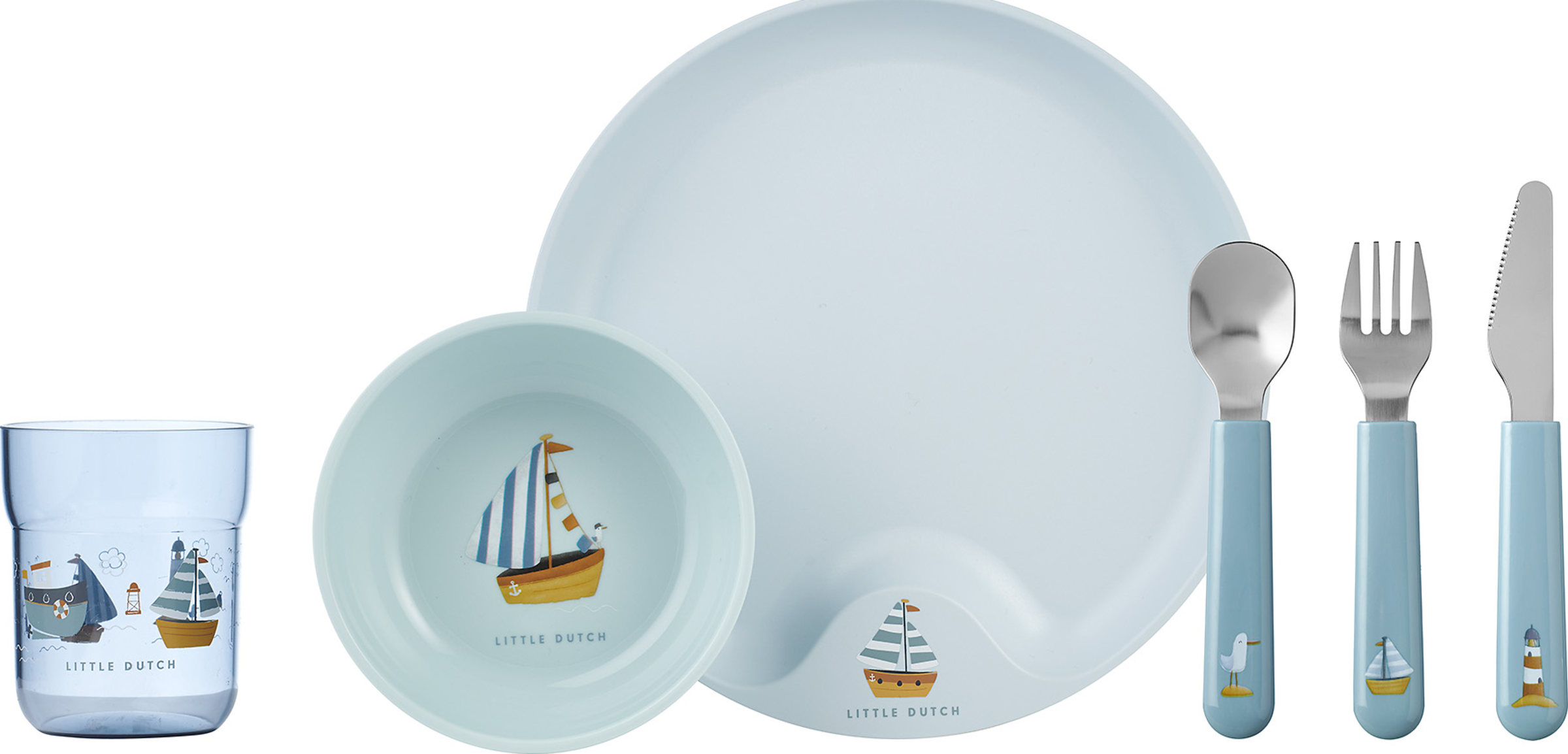MEPAL Kindergeschirrset Mio Sailors Bay 6-teilig