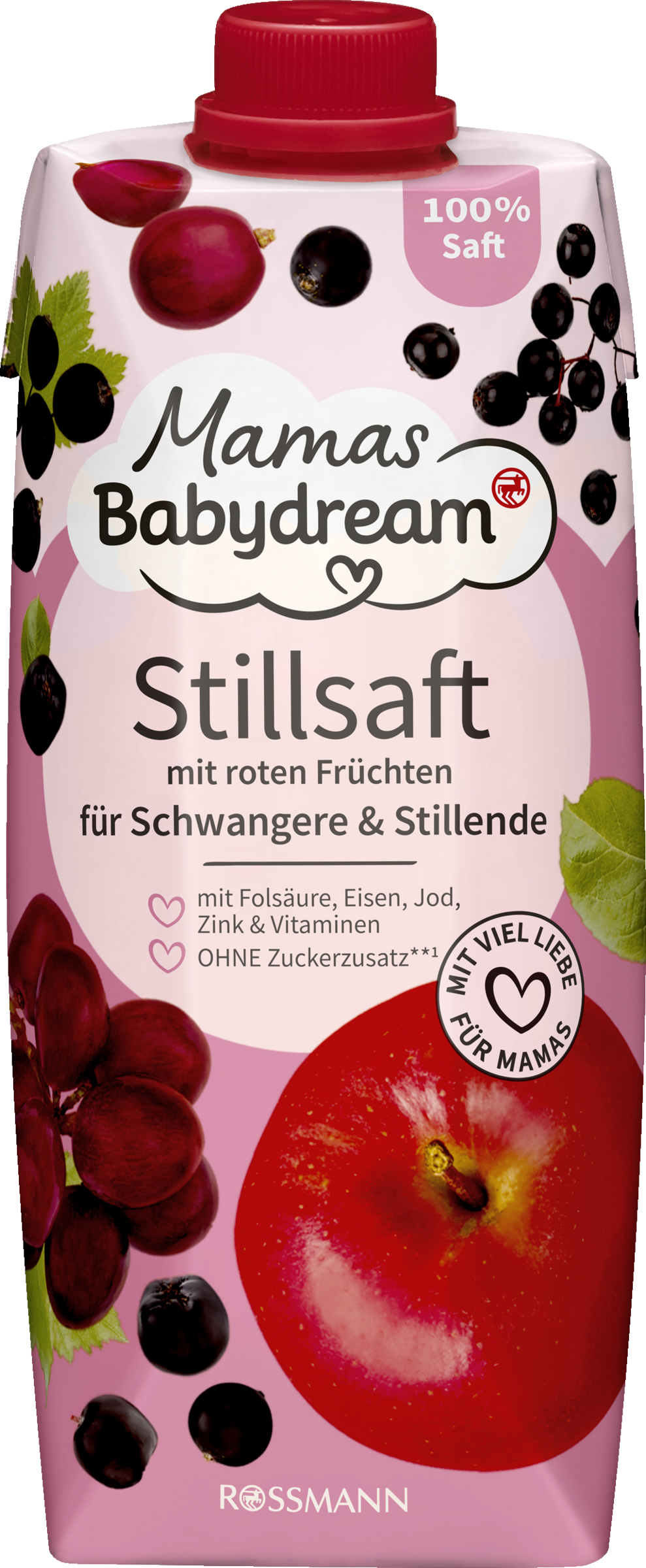 Mamas Babydream Stillsaft mit roten Früchten für Schwangere & Stillende